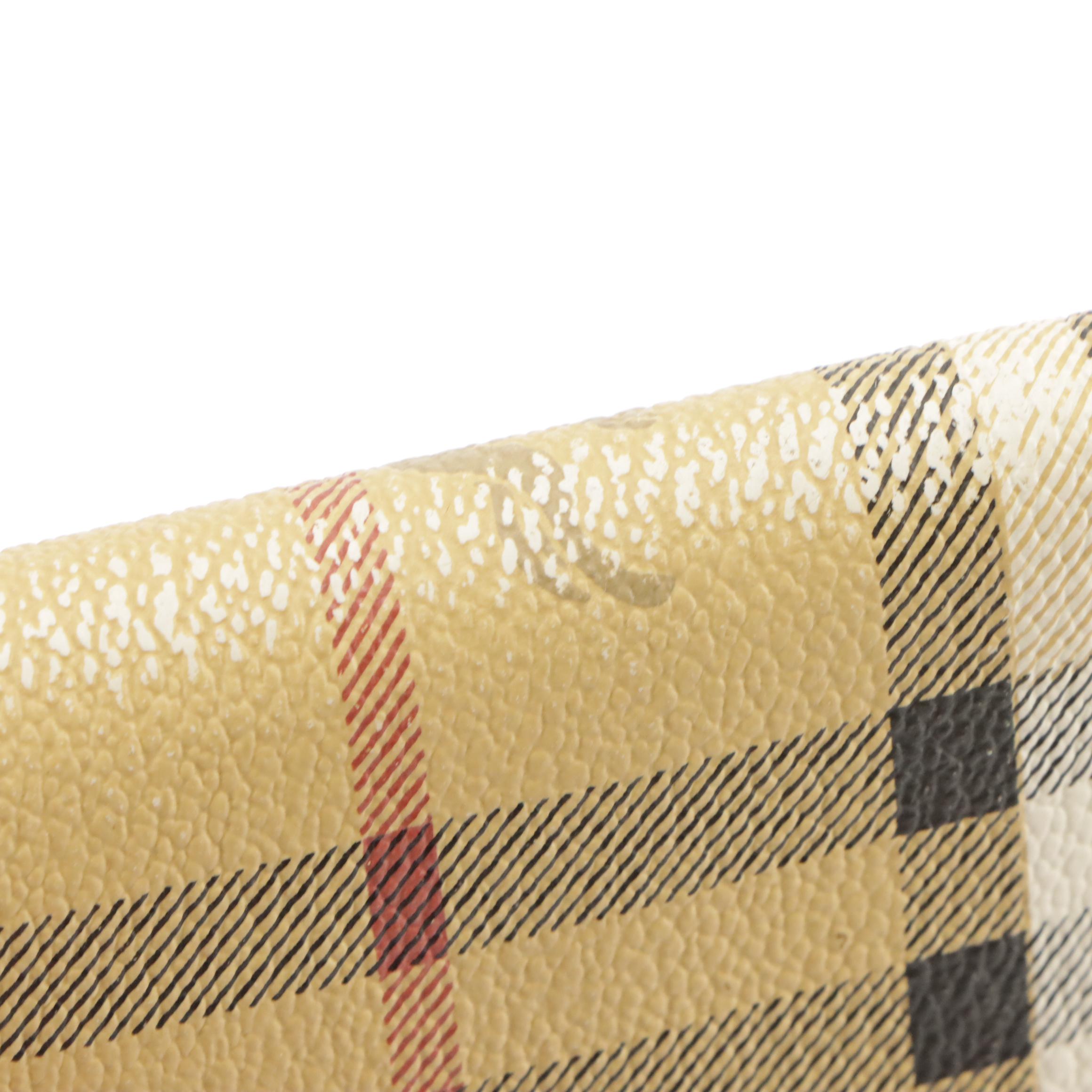 Burberrys Compact Key Case in Haymarket Check Canvas and Leather