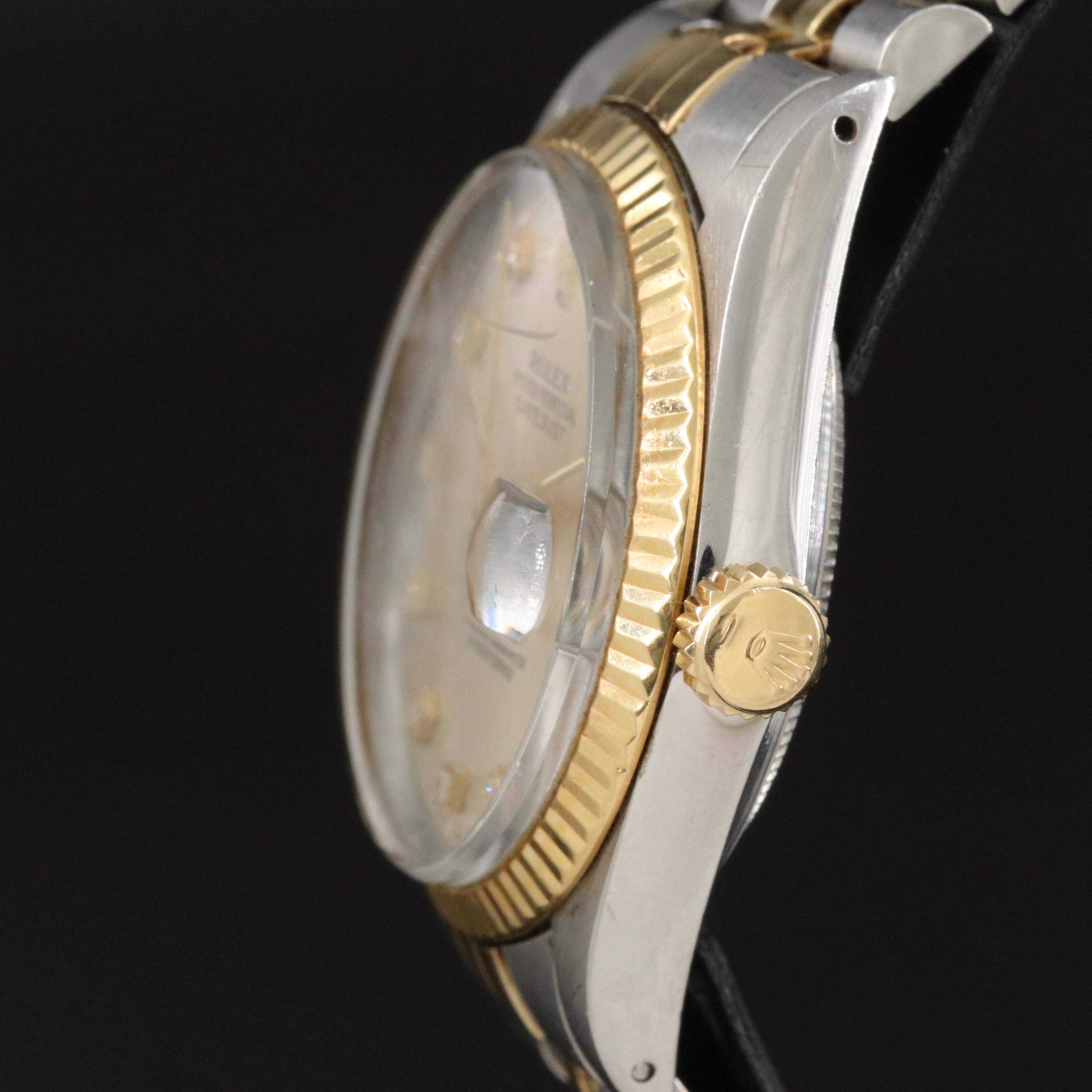 1986 Rolex Custom Diamond Dial Two-Tone Datejust Watch
