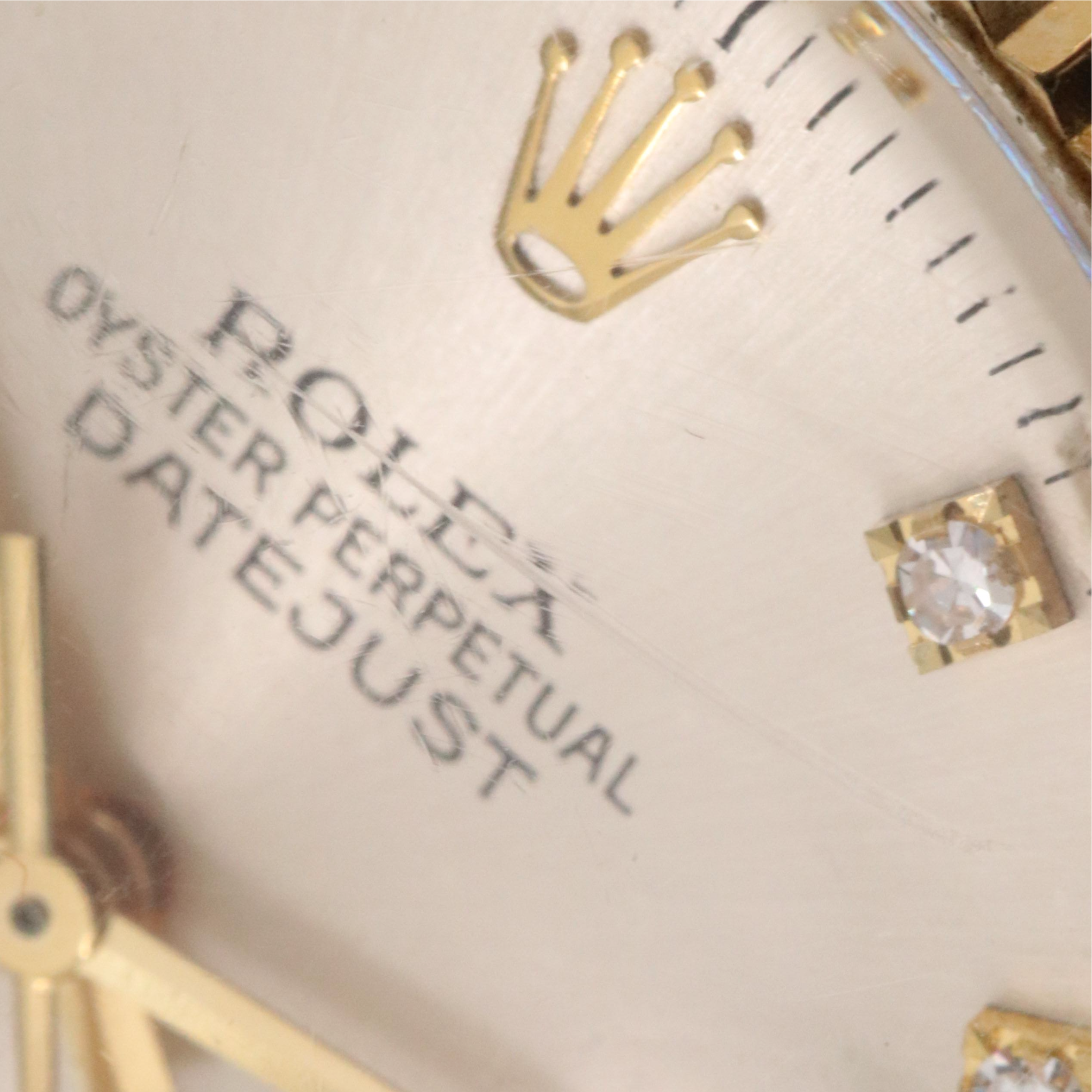 1986 Rolex Custom Diamond Dial Two-Tone Datejust Watch