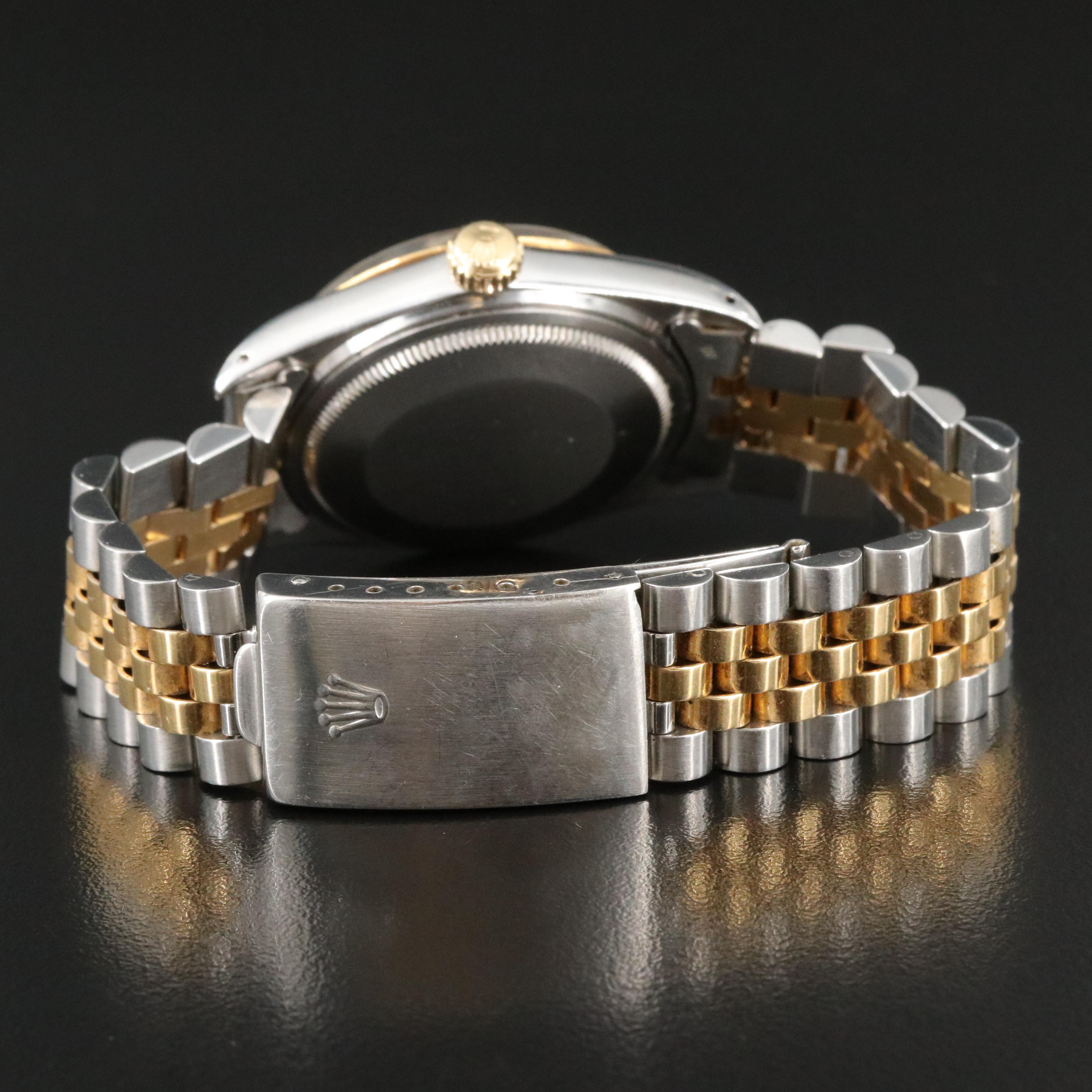 1986 Rolex Custom Diamond Dial Two-Tone Datejust Watch