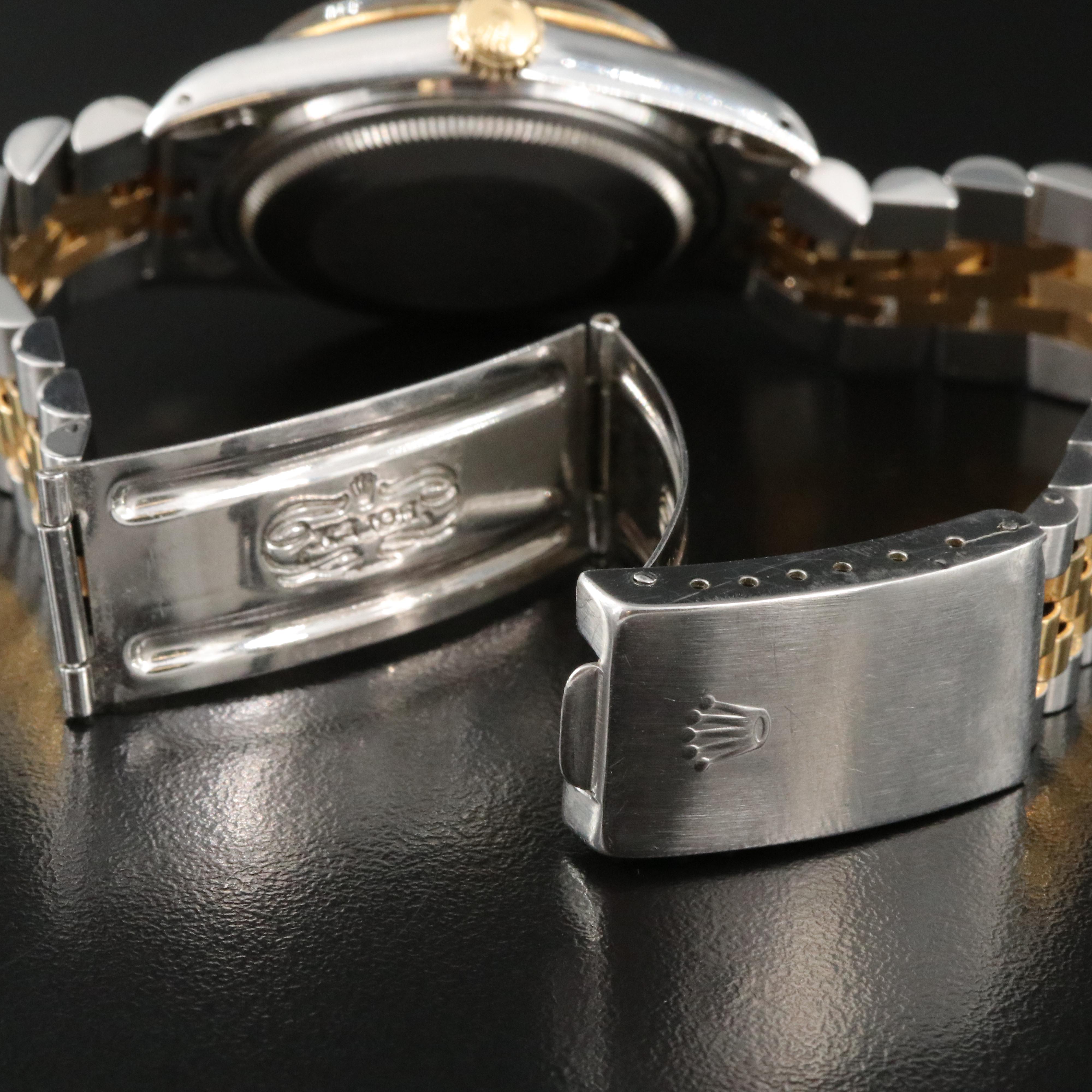 1986 Rolex Custom Diamond Dial Two-Tone Datejust Watch