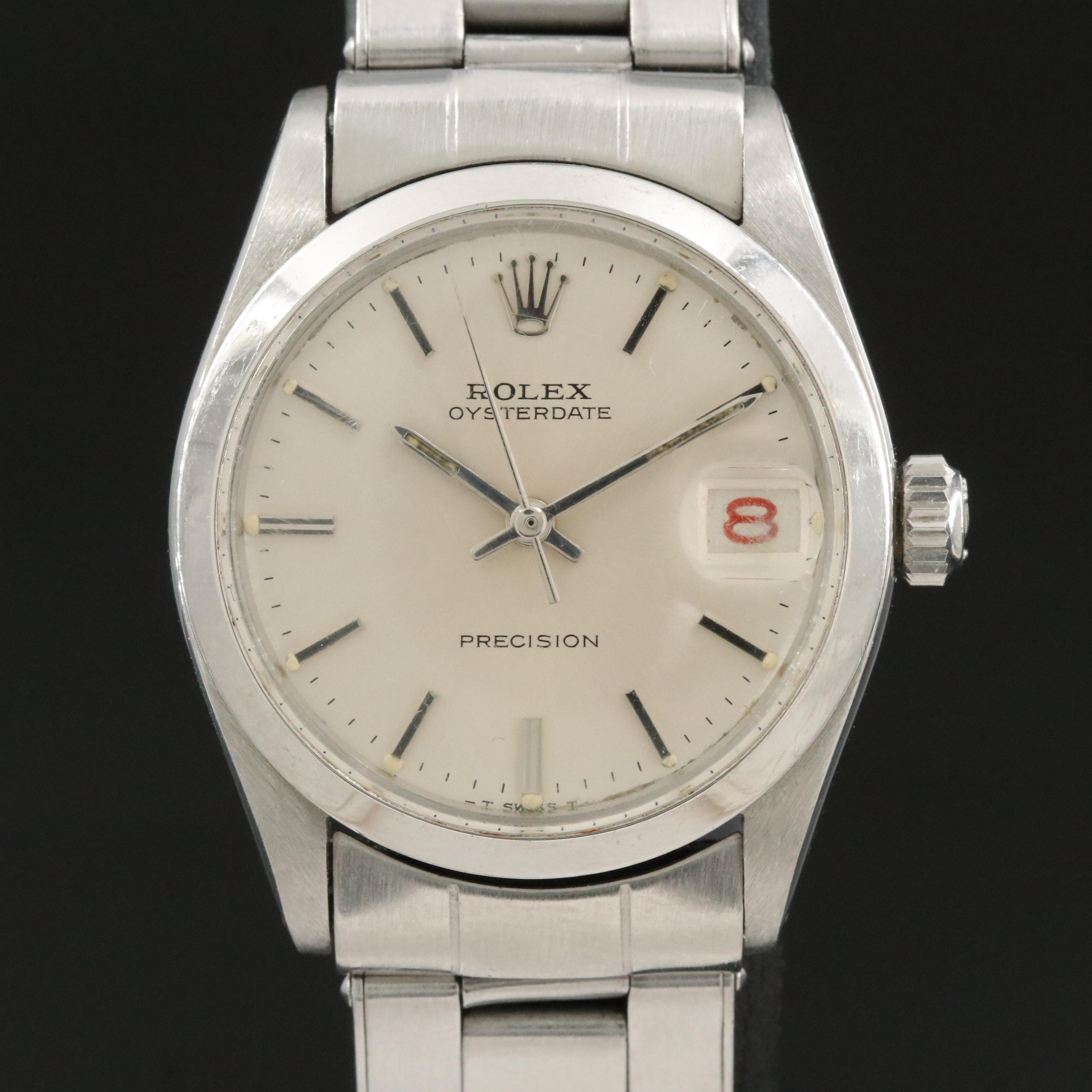 1957 Rolex Oysterdate Precision Stainless Steel Watch