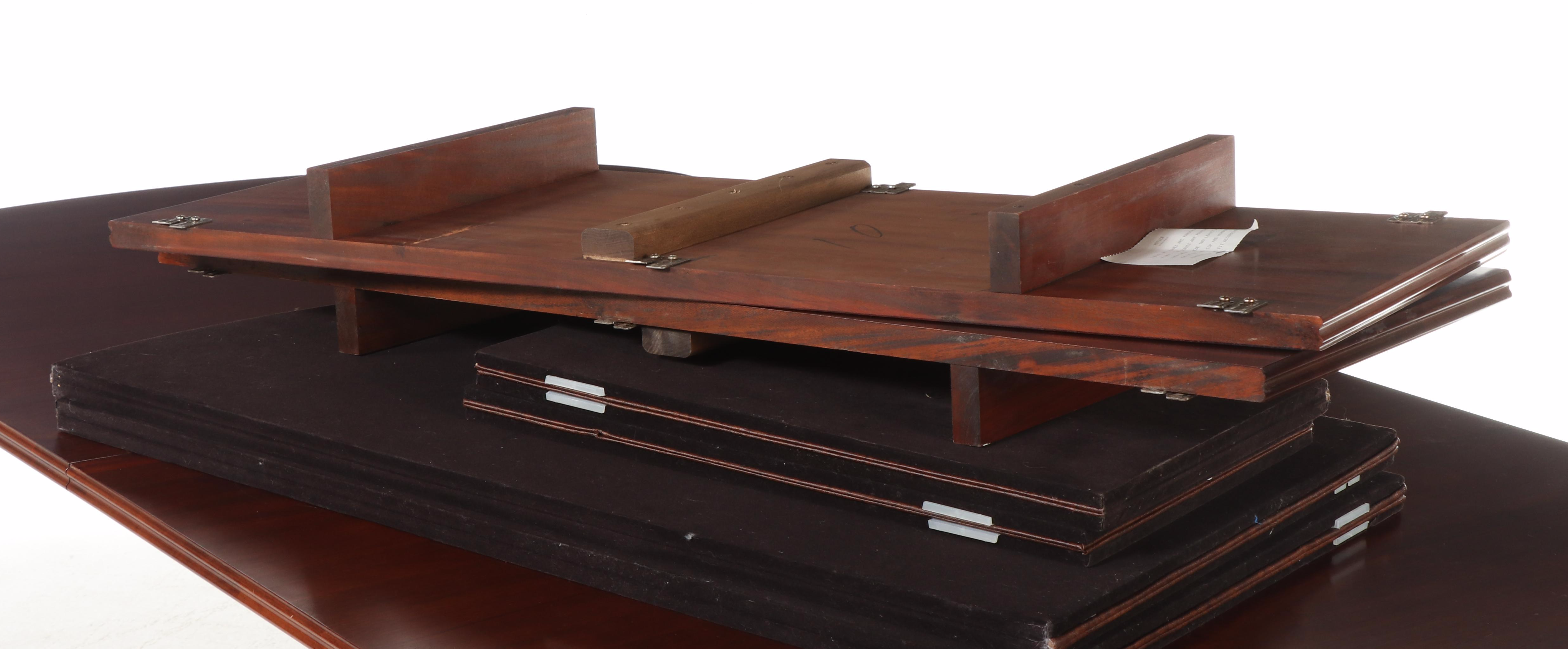 George III Style Mahogany Dining Table and Six Chairs, Late 20th Century