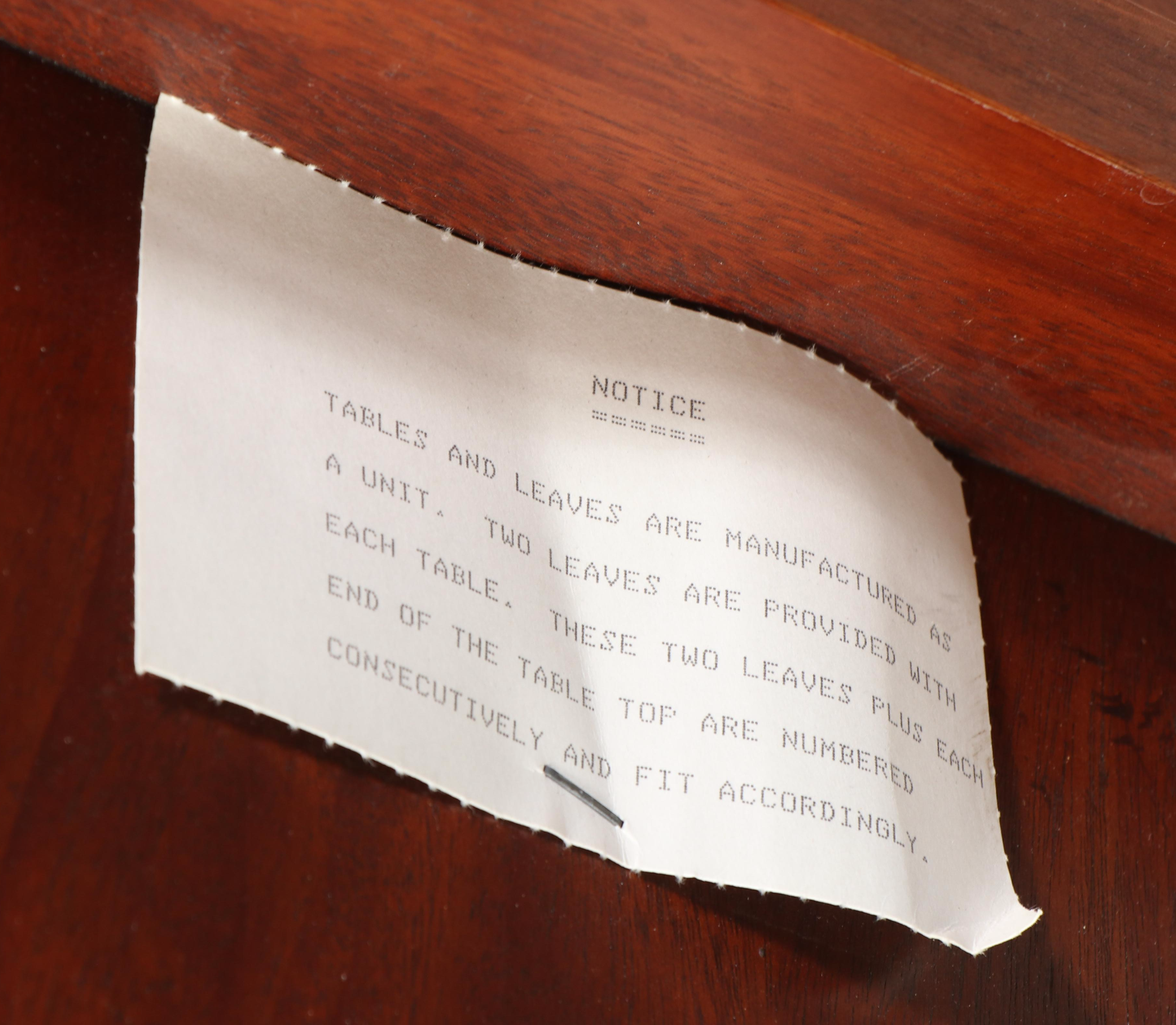 George III Style Mahogany Dining Table and Six Chairs, Late 20th Century