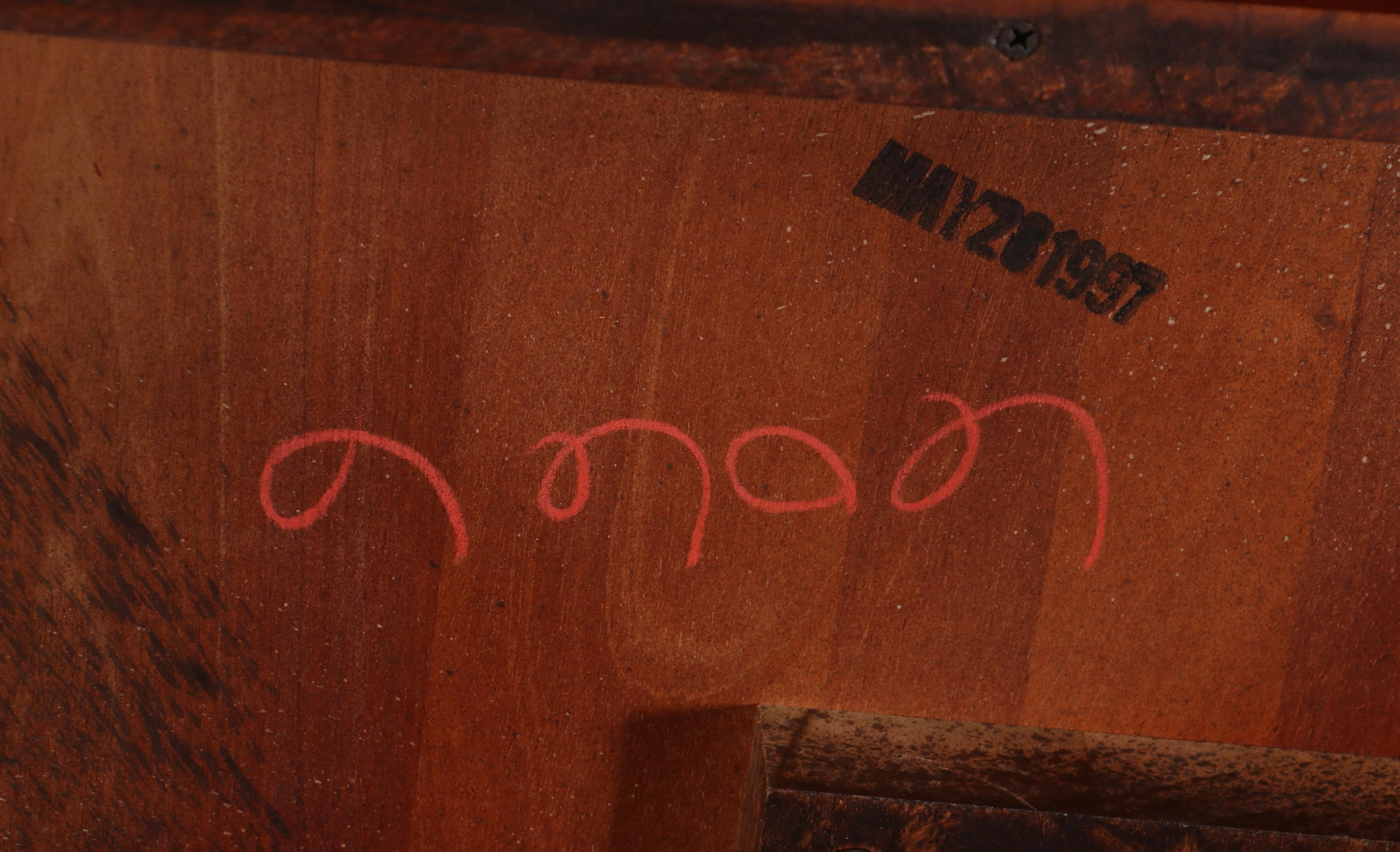 George III Style Mahogany Dining Table and Six Chairs, Late 20th Century