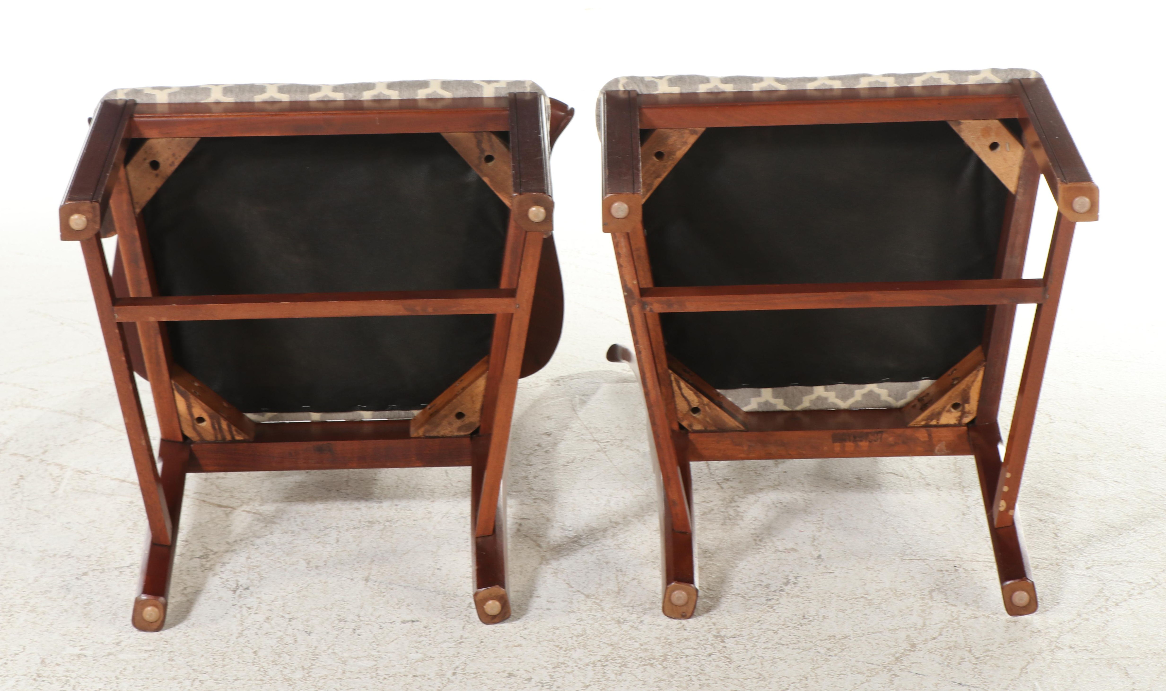 George III Style Mahogany Dining Table and Six Chairs, Late 20th Century