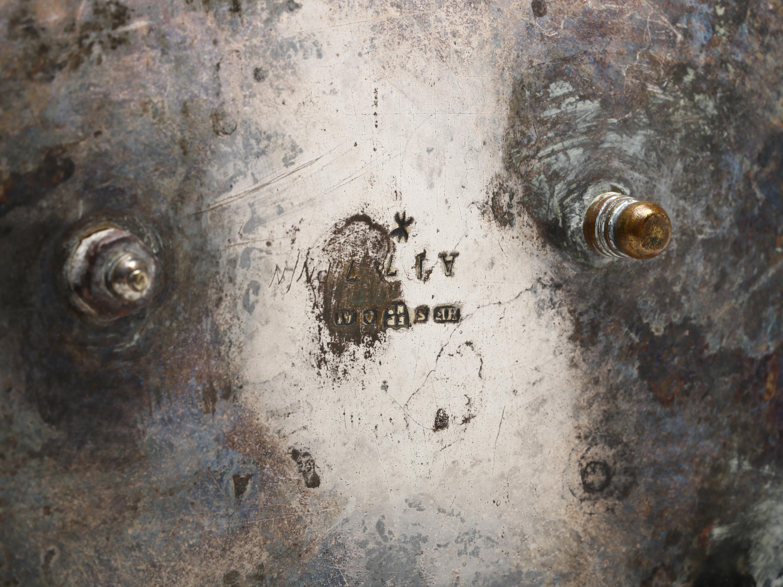 English Victorian Silver Plate Condiment Caddy with Cut Glass Cruets