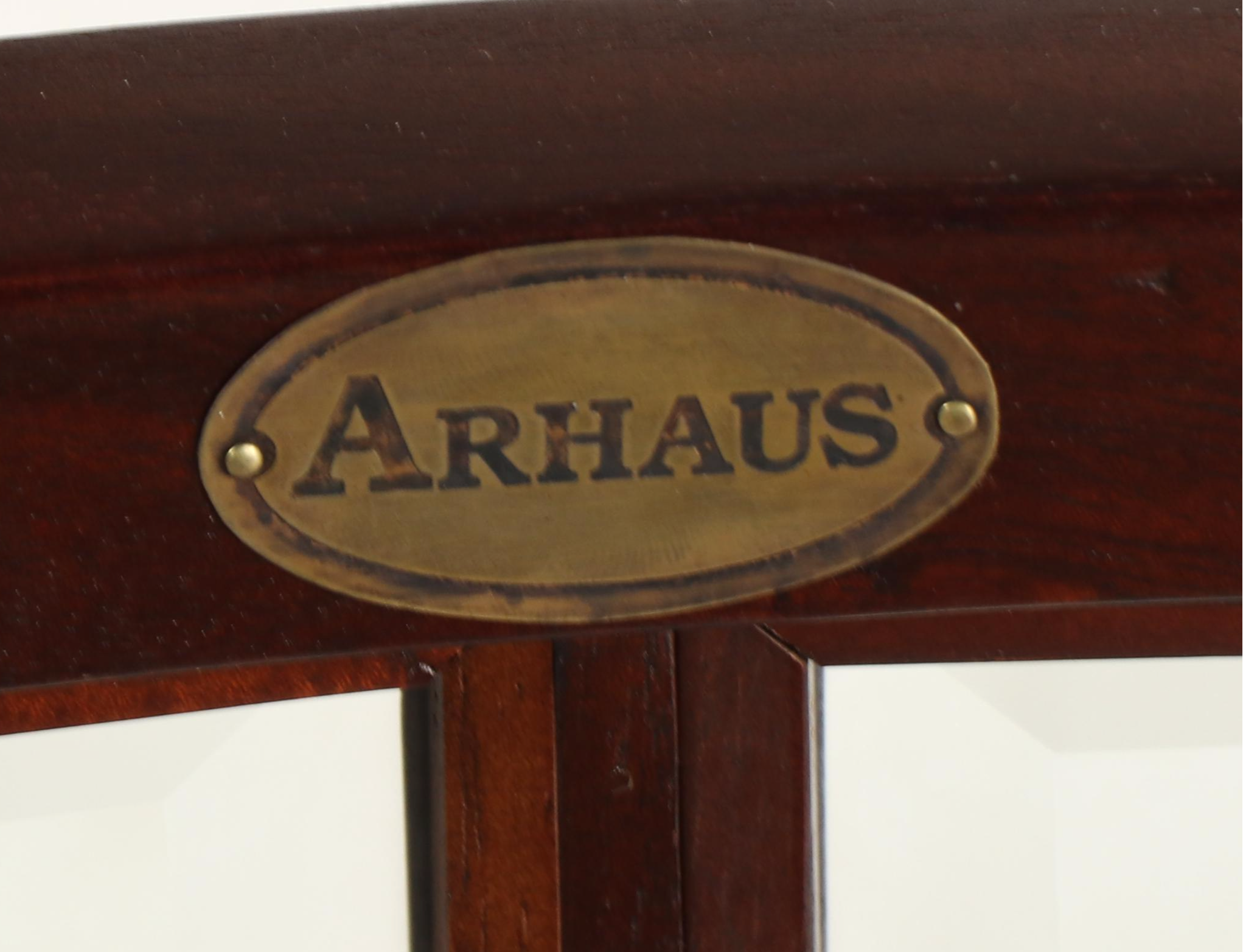 Arhaus Furniture Mahogany Tray-Top Vitrine Table