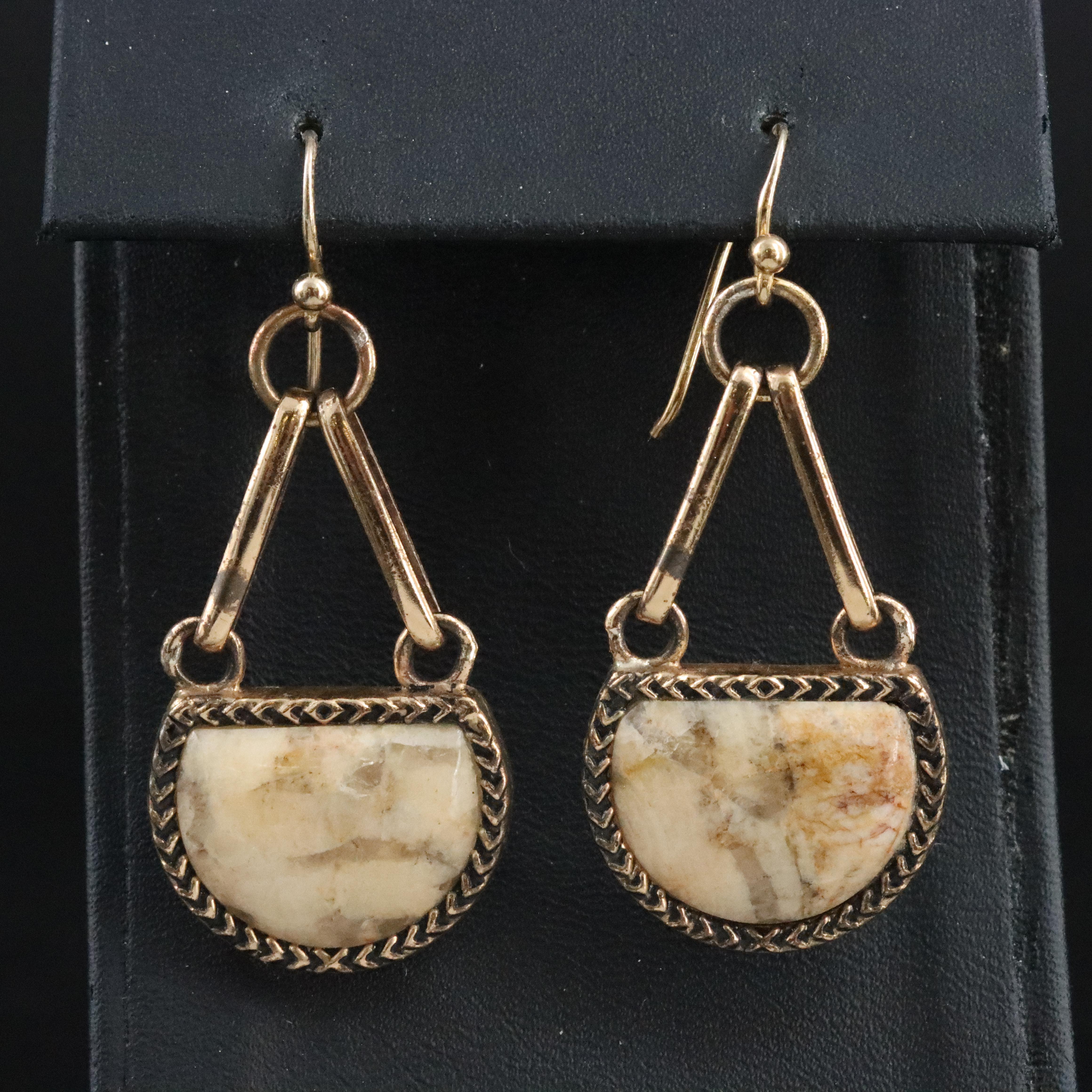 Barse Sterling Jasper Drop Earrings