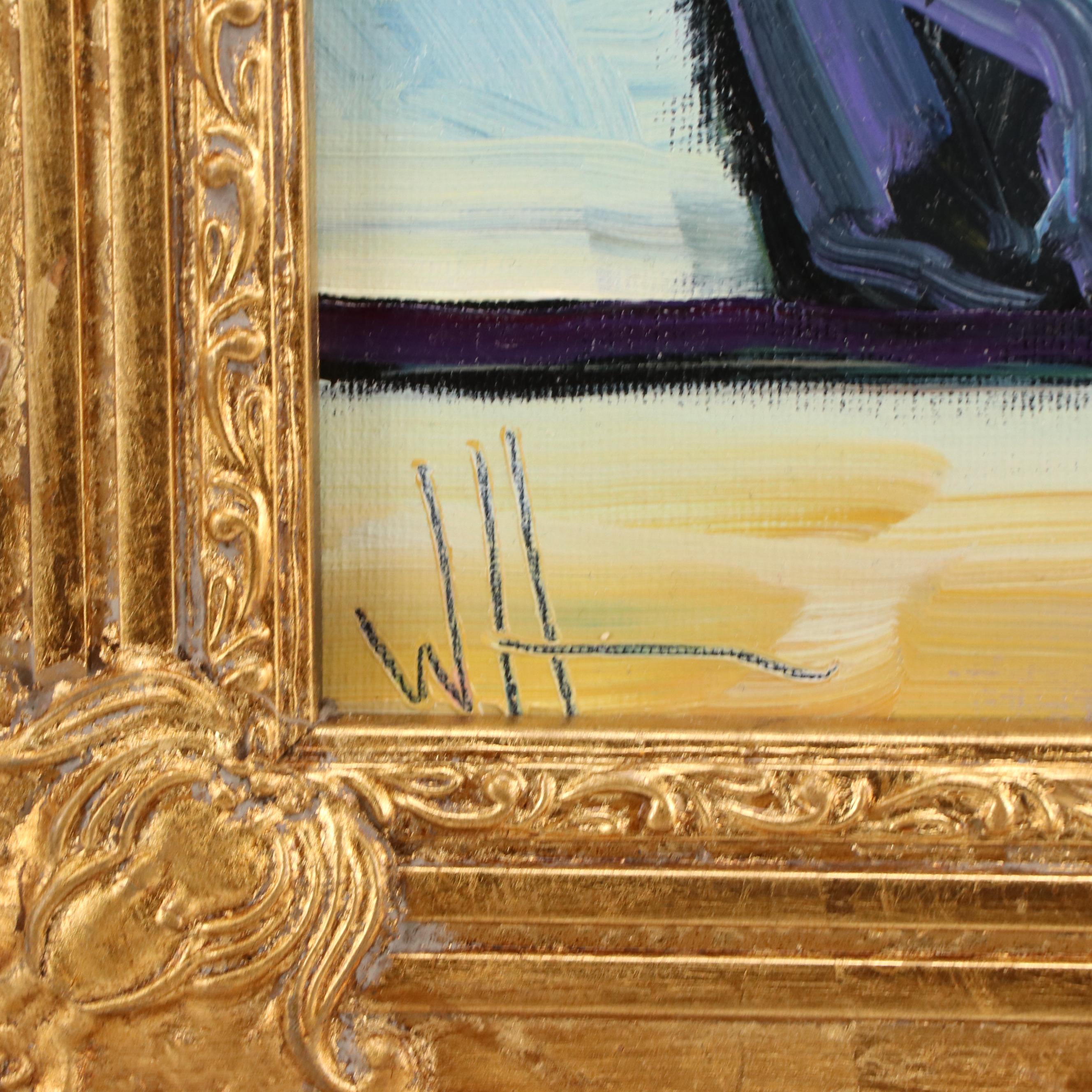 William Hawkins Oil Painting "Smoking Penguin"