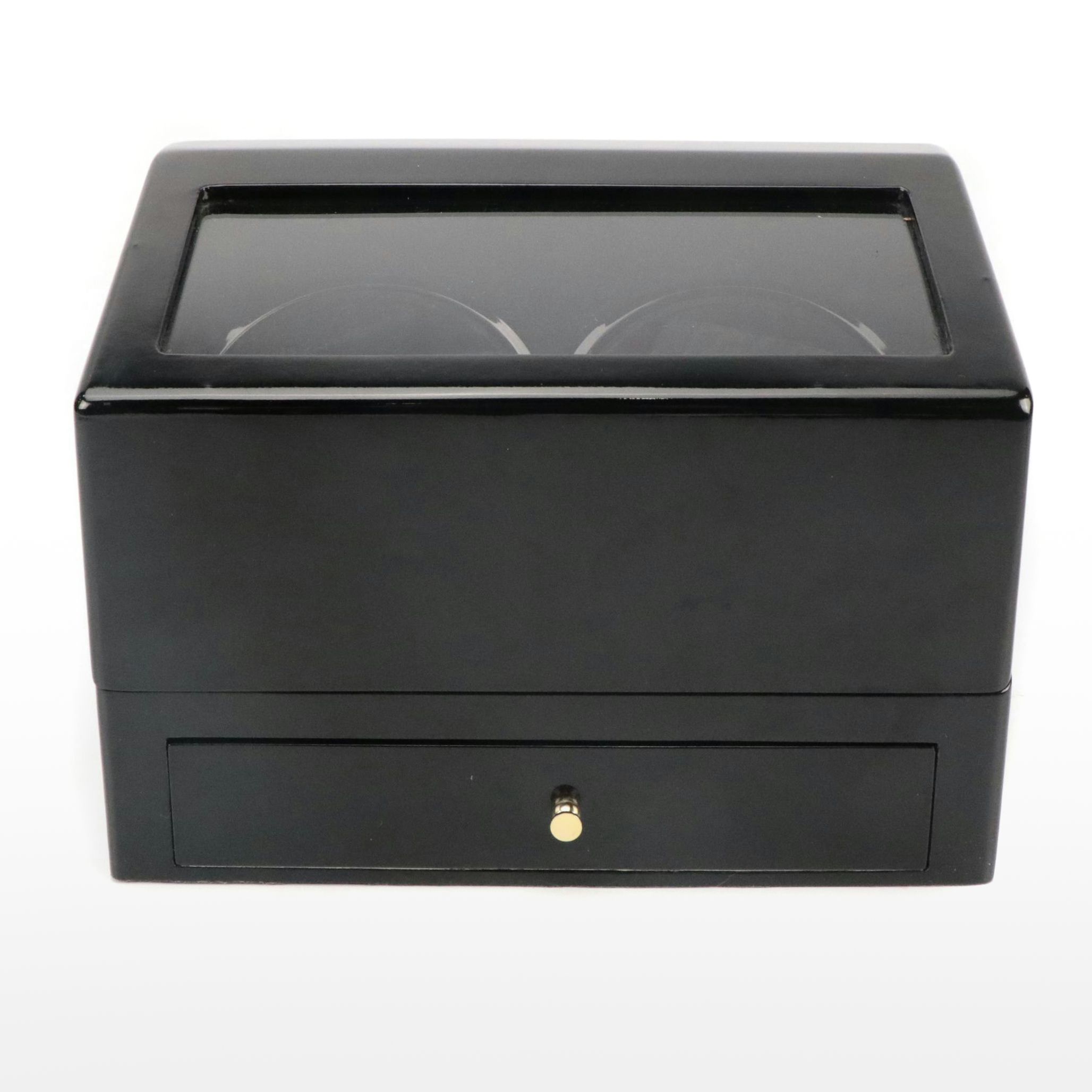 Steinhausen Black Lacquered Electronic Quad Watch Winder Box