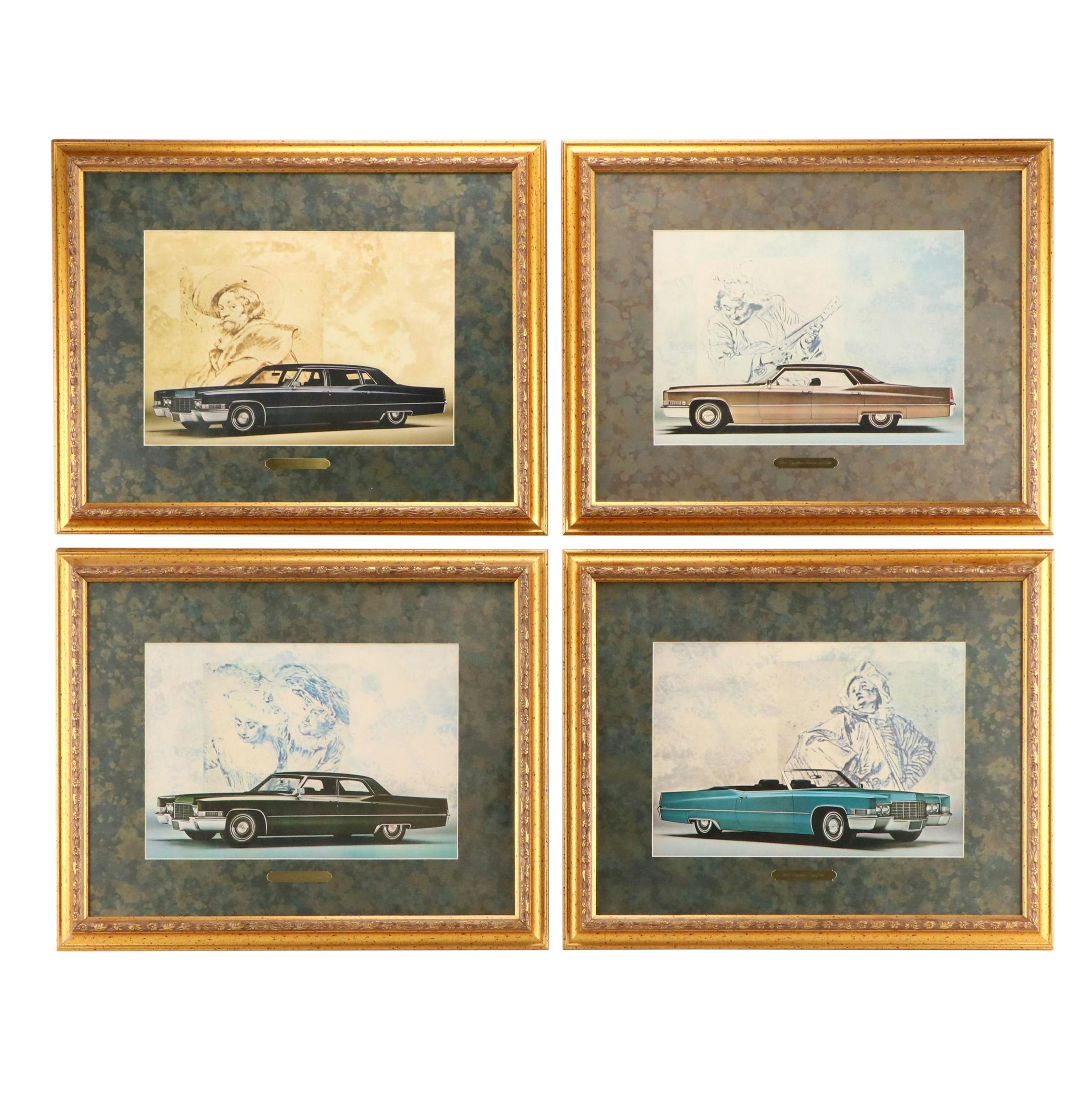Four Automotive Photographic Prints from 1969 Cadillac Catalog