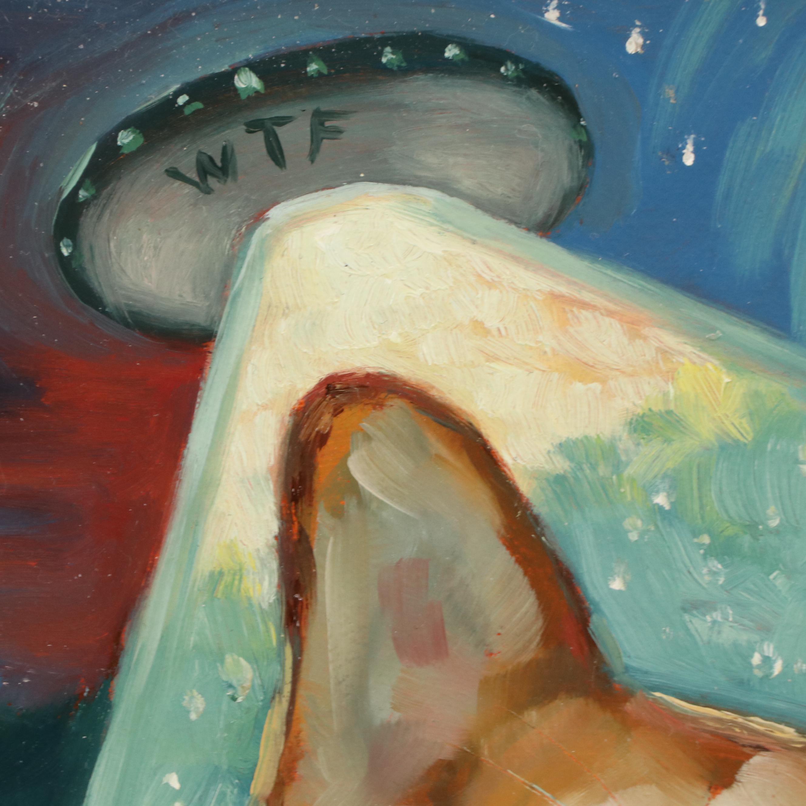 David Ussery Oil Painting of Corgi "WTF," 2024