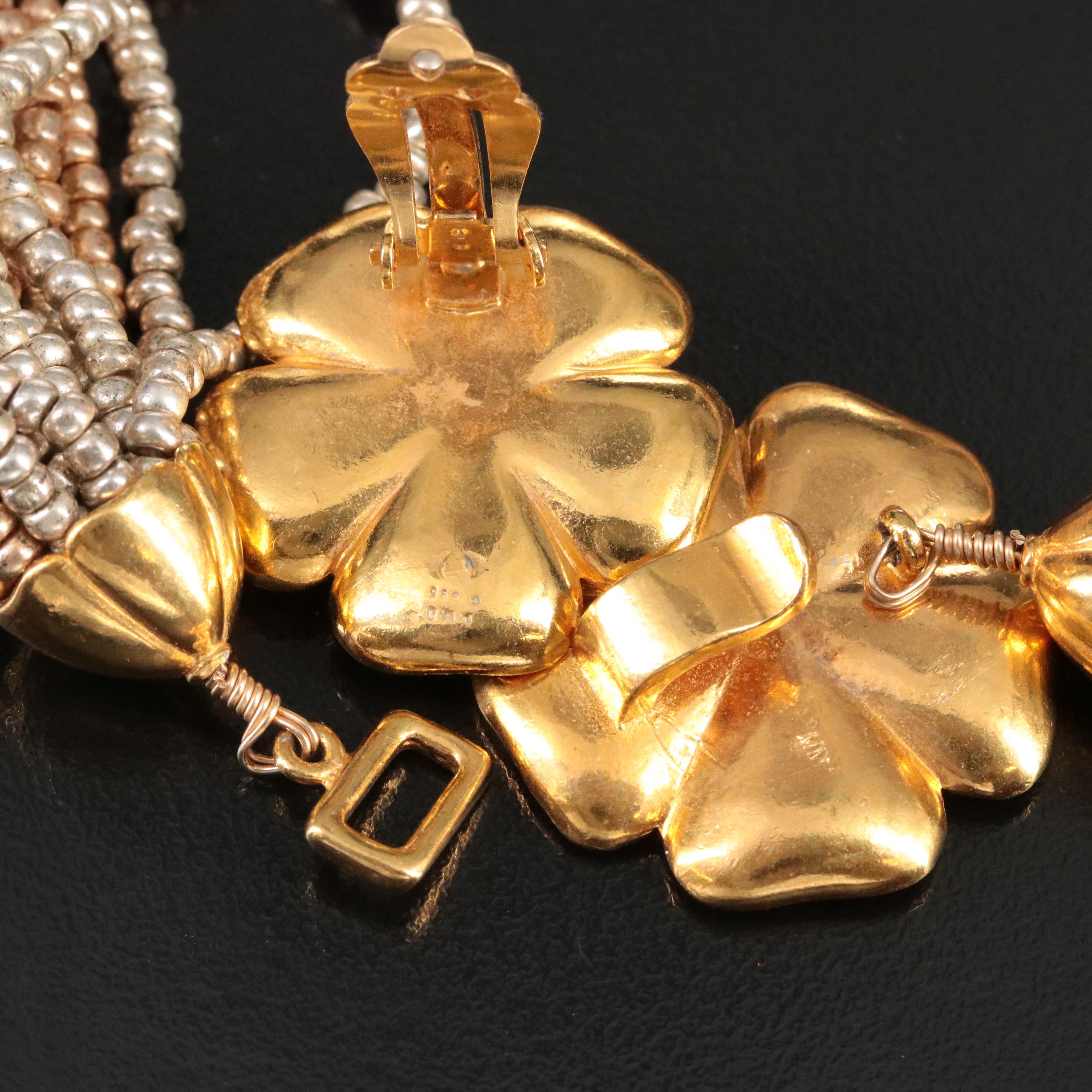 Metropolitan Museum of Art Floral Necklace and Earring Set