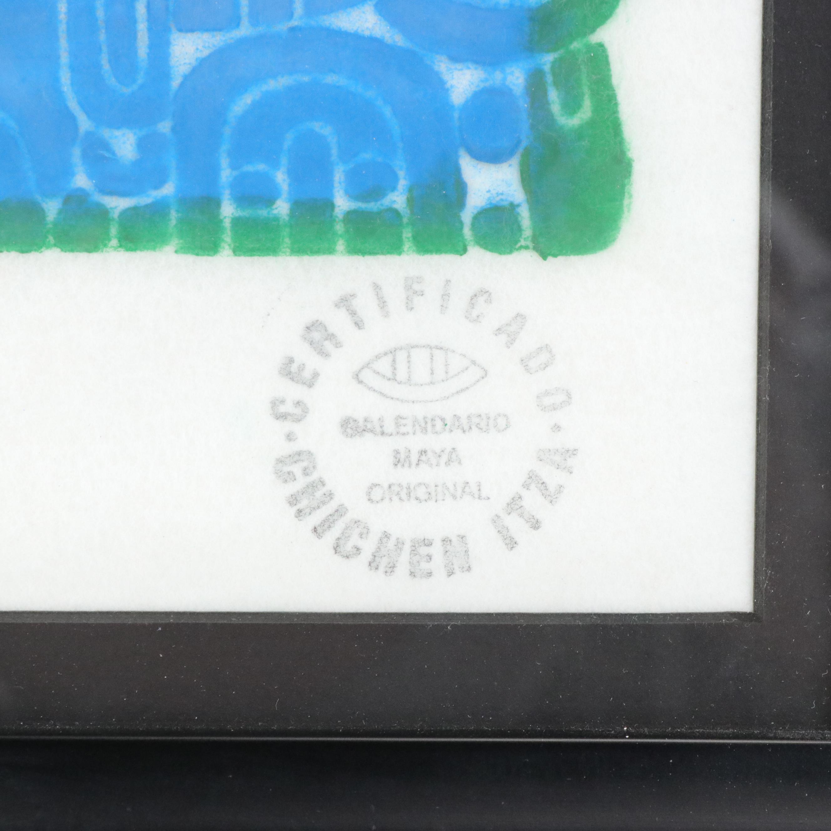 Chichen Itza Painting of Mayan Calendar