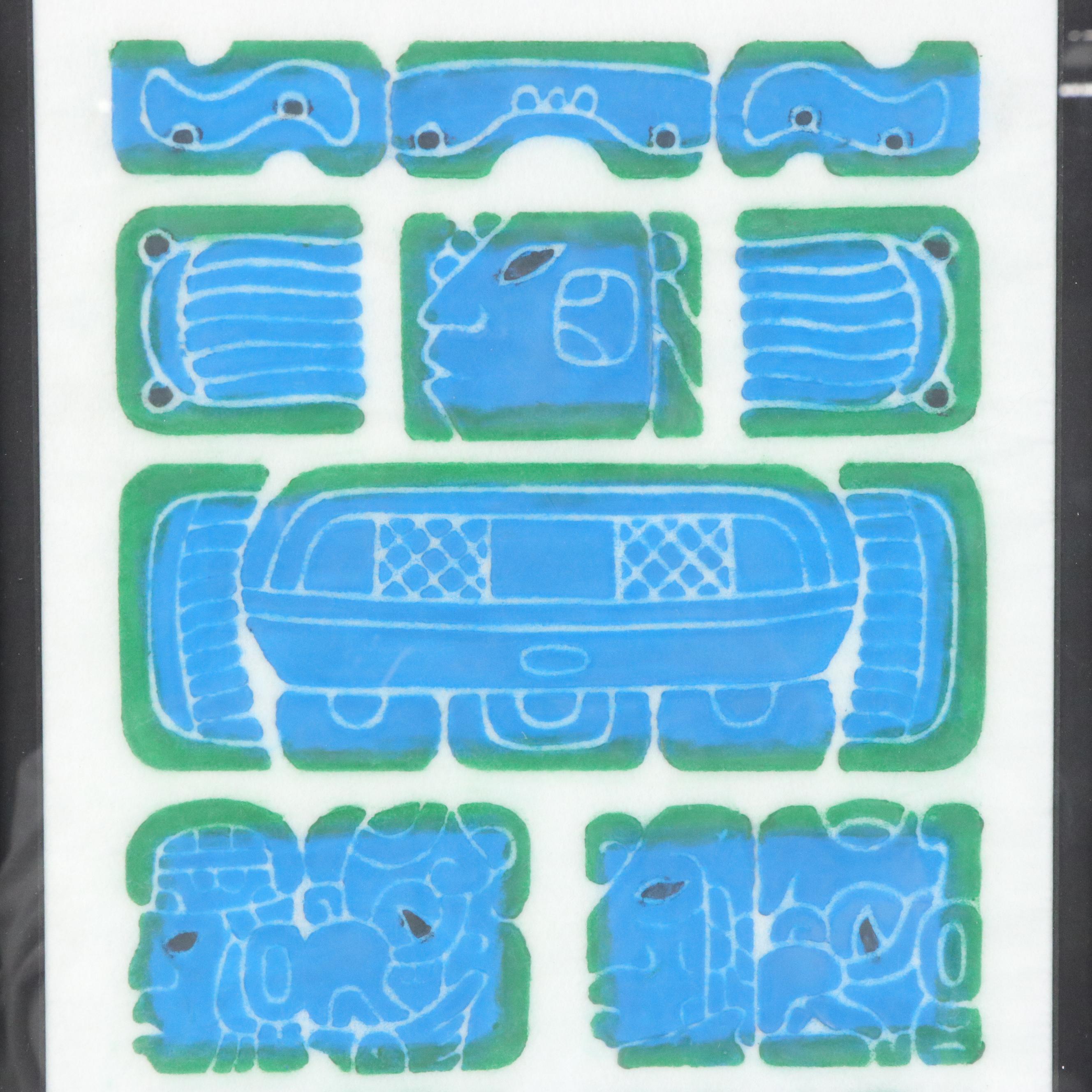 Chichen Itza Painting of Mayan Calendar