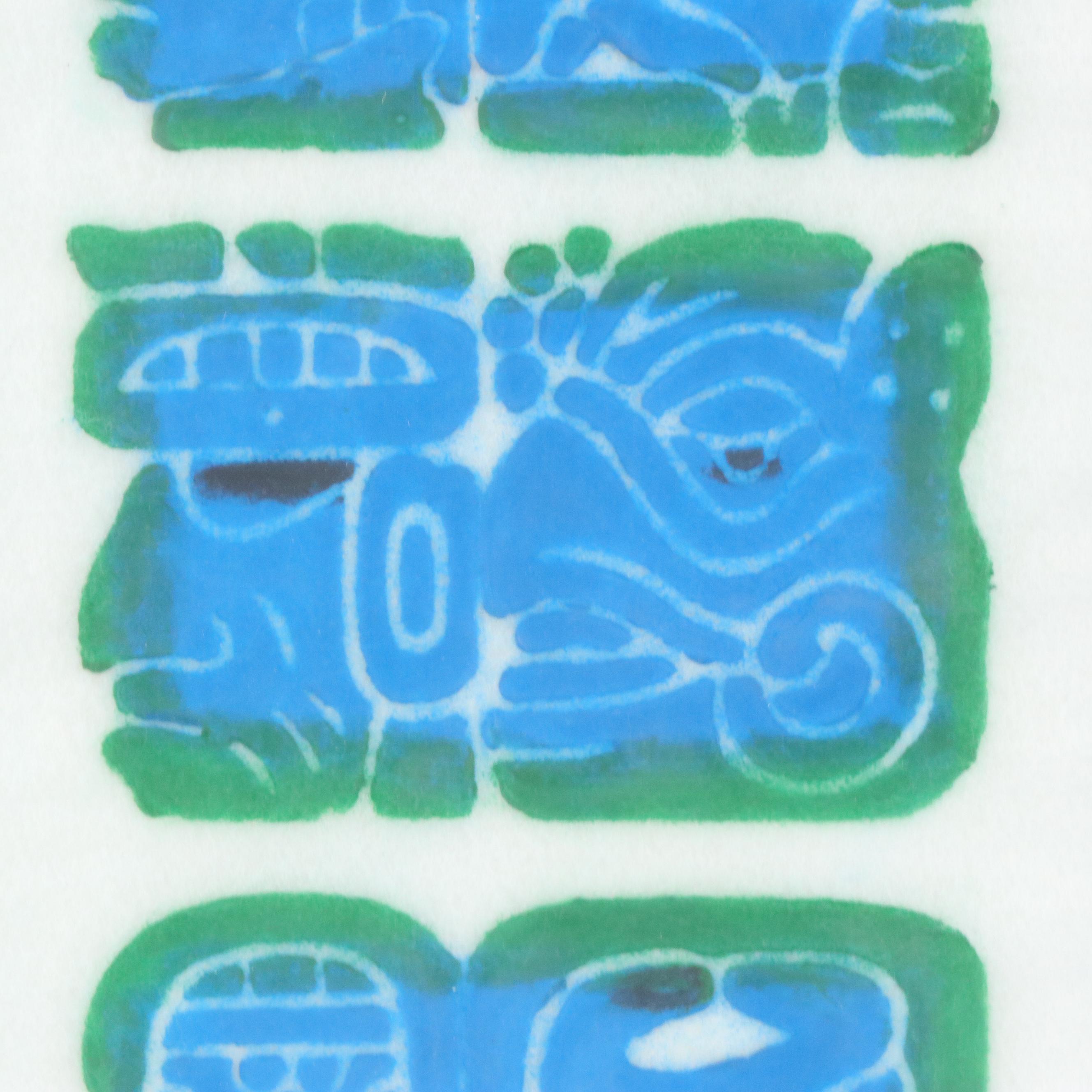 Chichen Itza Painting of Mayan Calendar