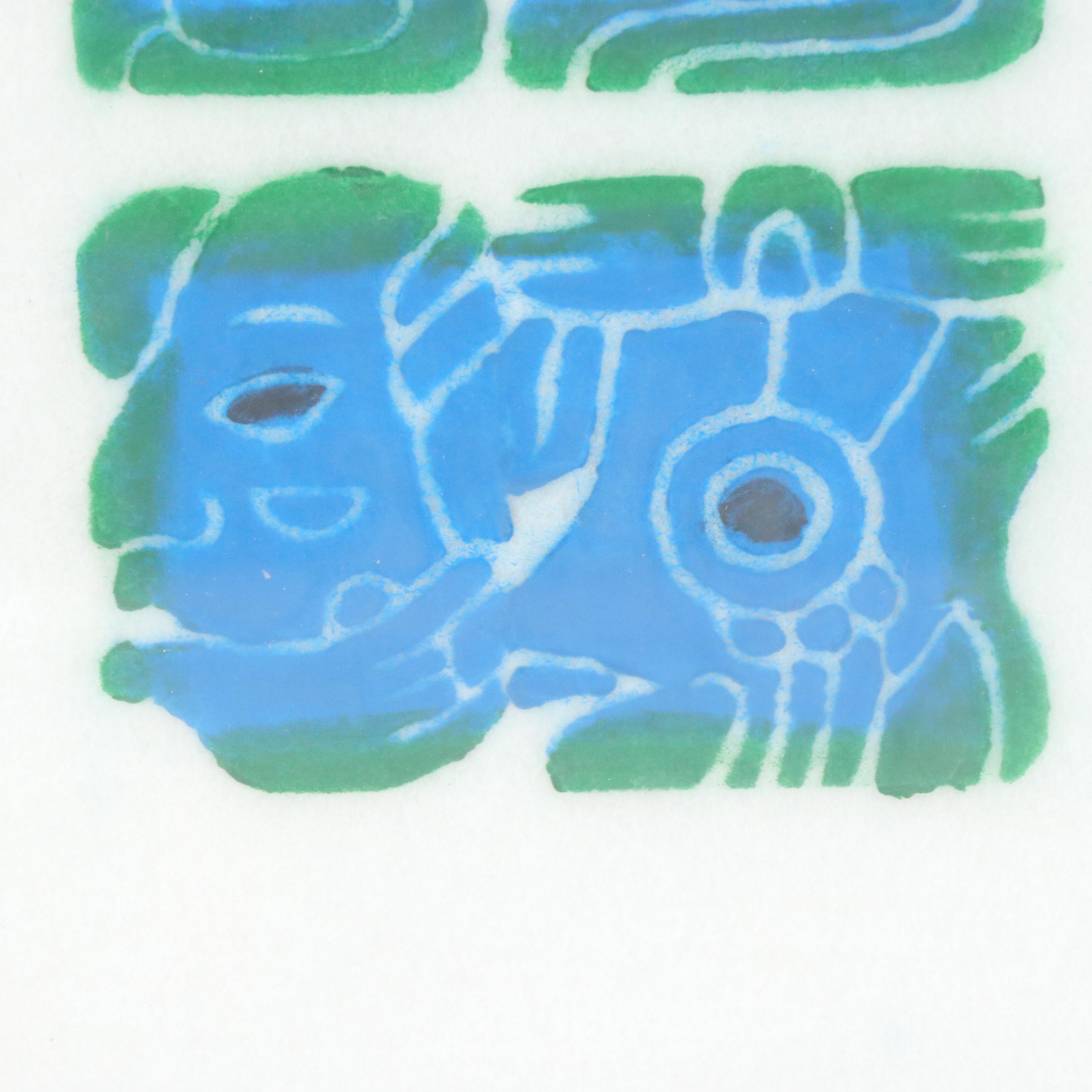 Chichen Itza Painting of Mayan Calendar