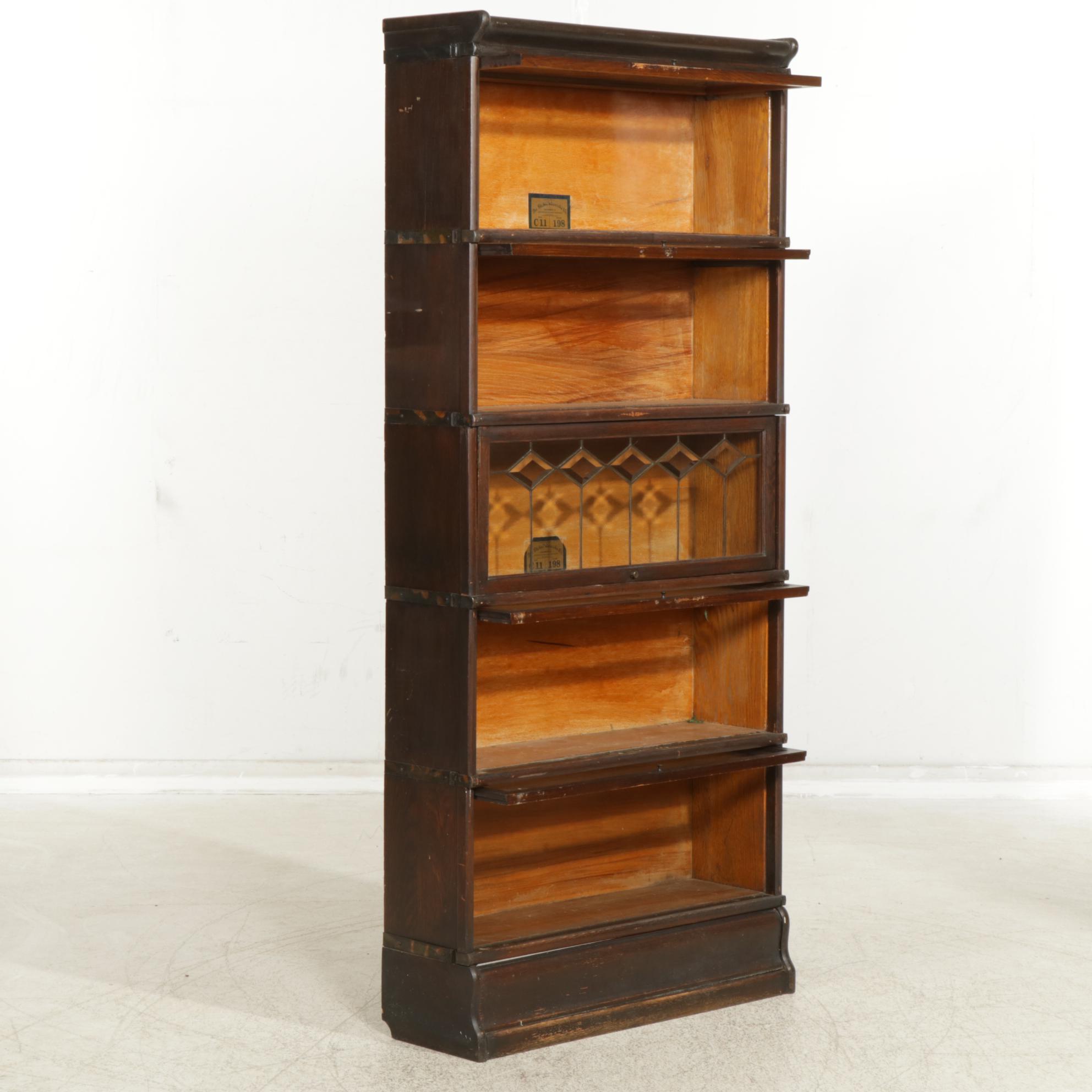 Mahogany Barrister's Bookcase with Globe Wernicke Shelves, Early 20th Century