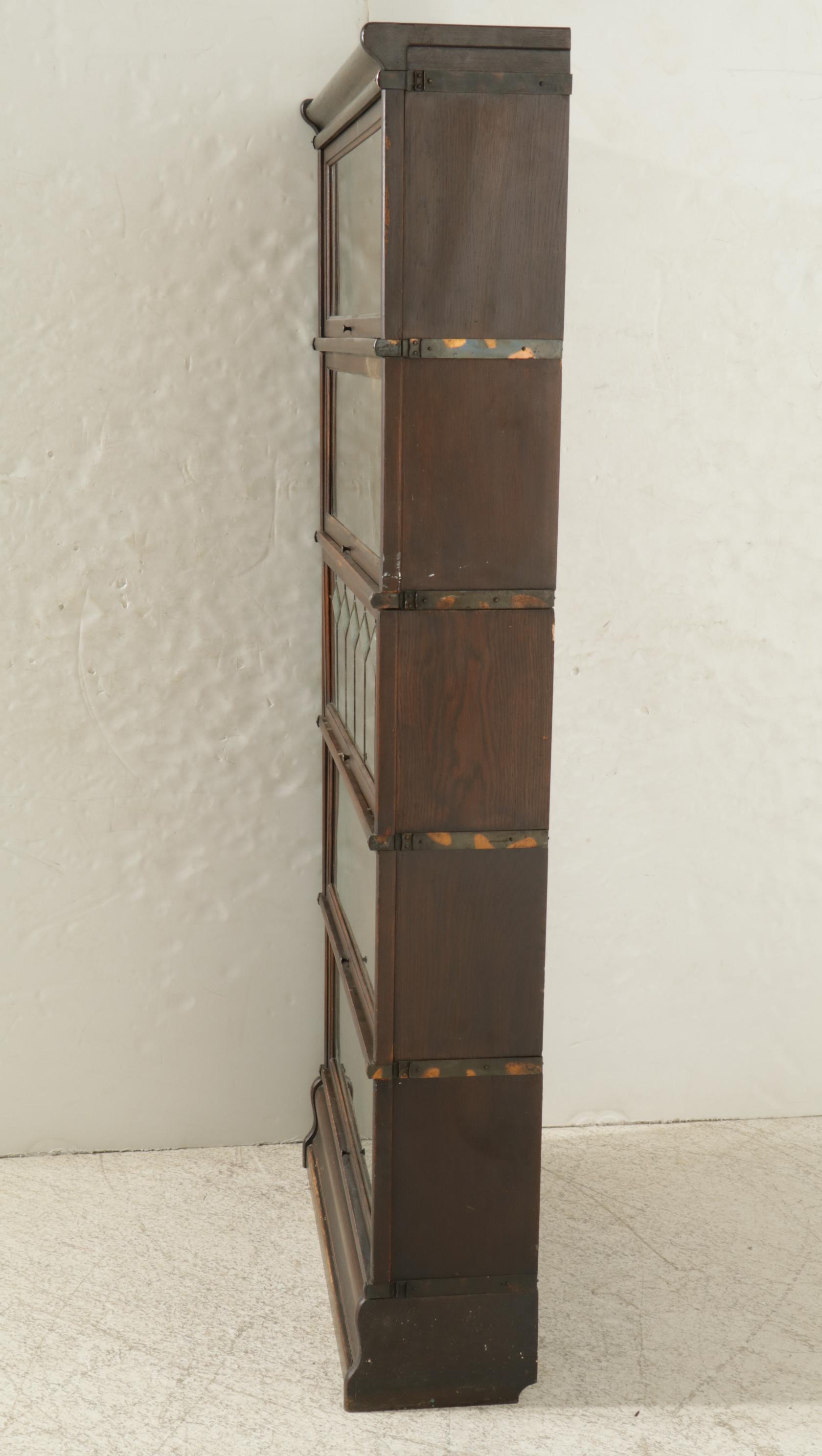 Mahogany Barrister's Bookcase with Globe Wernicke Shelves, Early 20th Century