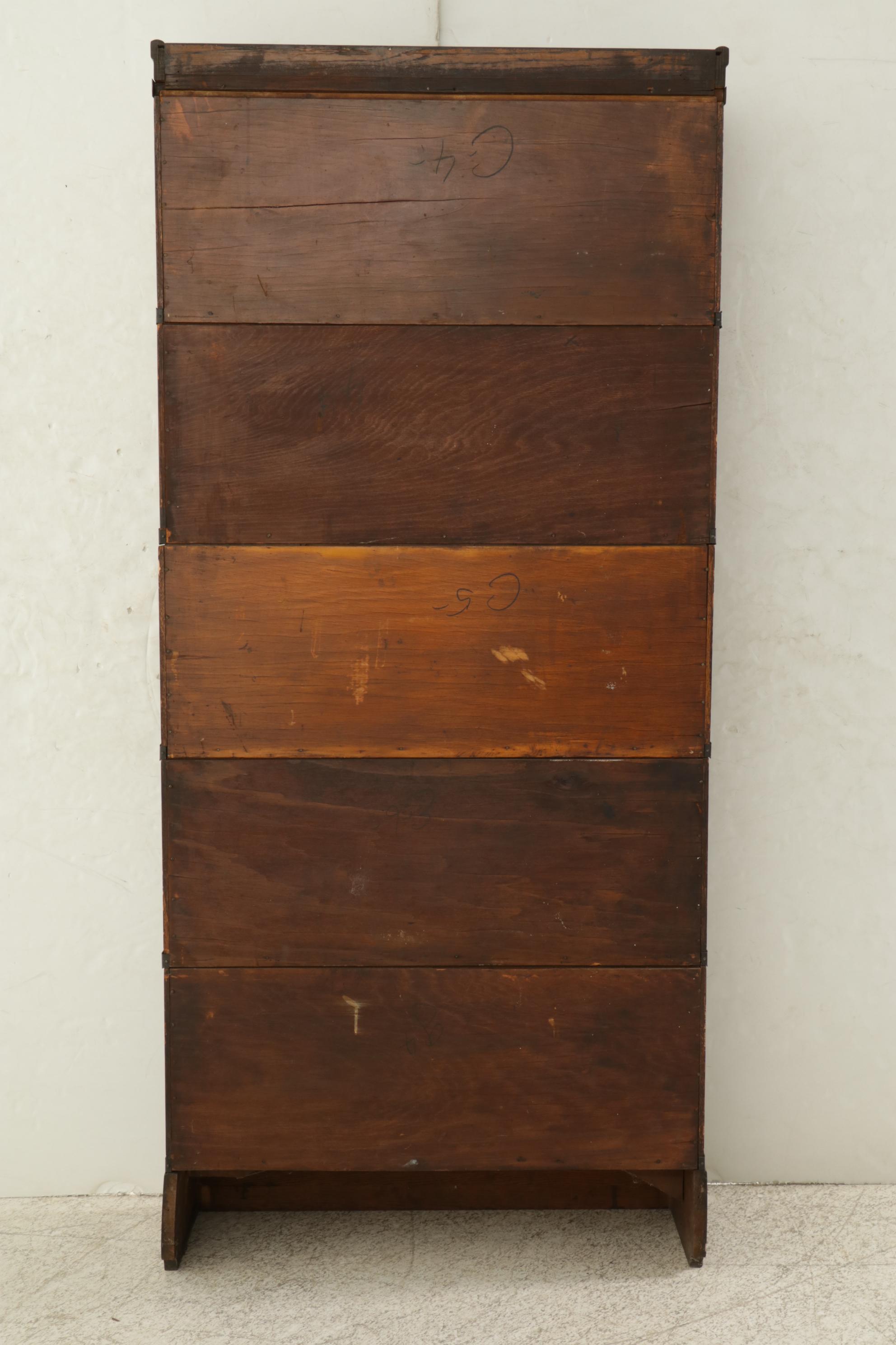Mahogany Barrister's Bookcase with Globe Wernicke Shelves, Early 20th Century