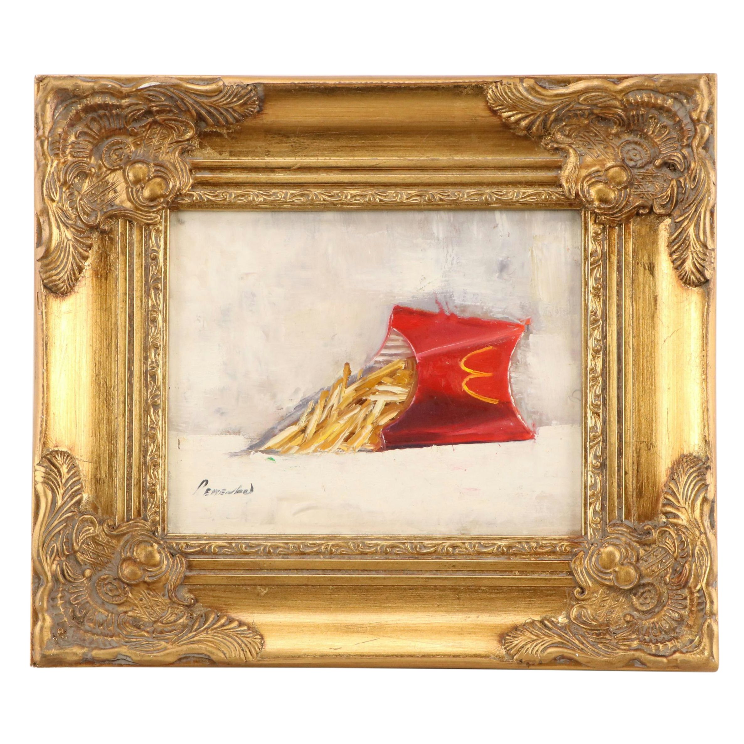 Natalia Demenko Oil Painting Still Life with McDonald's Fries