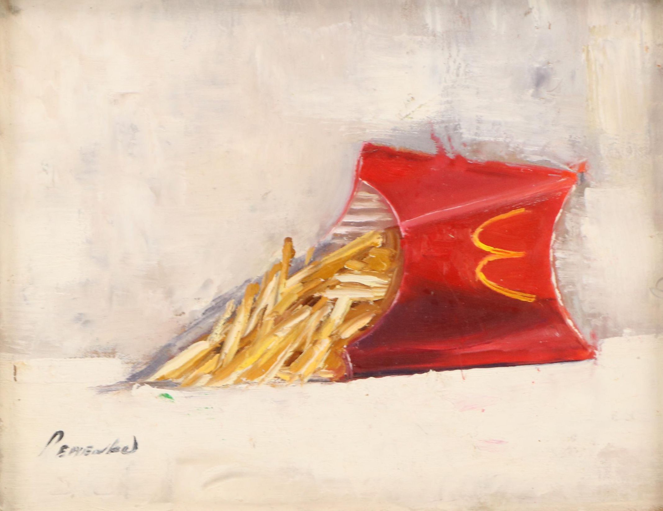 Natalia Demenko Oil Painting Still Life with McDonald's Fries