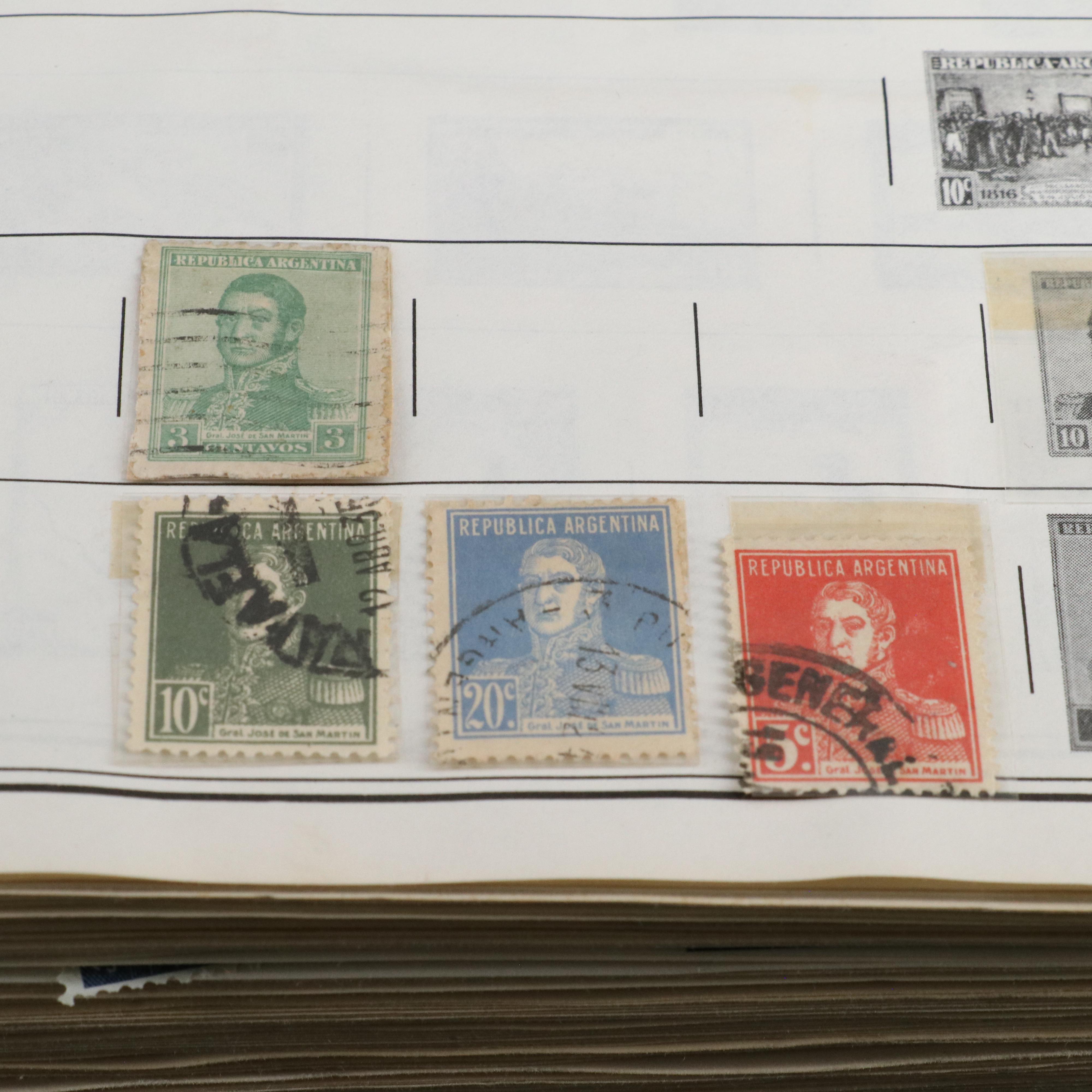 Two H.E. Harris & Co. Standard World Stamp Albums