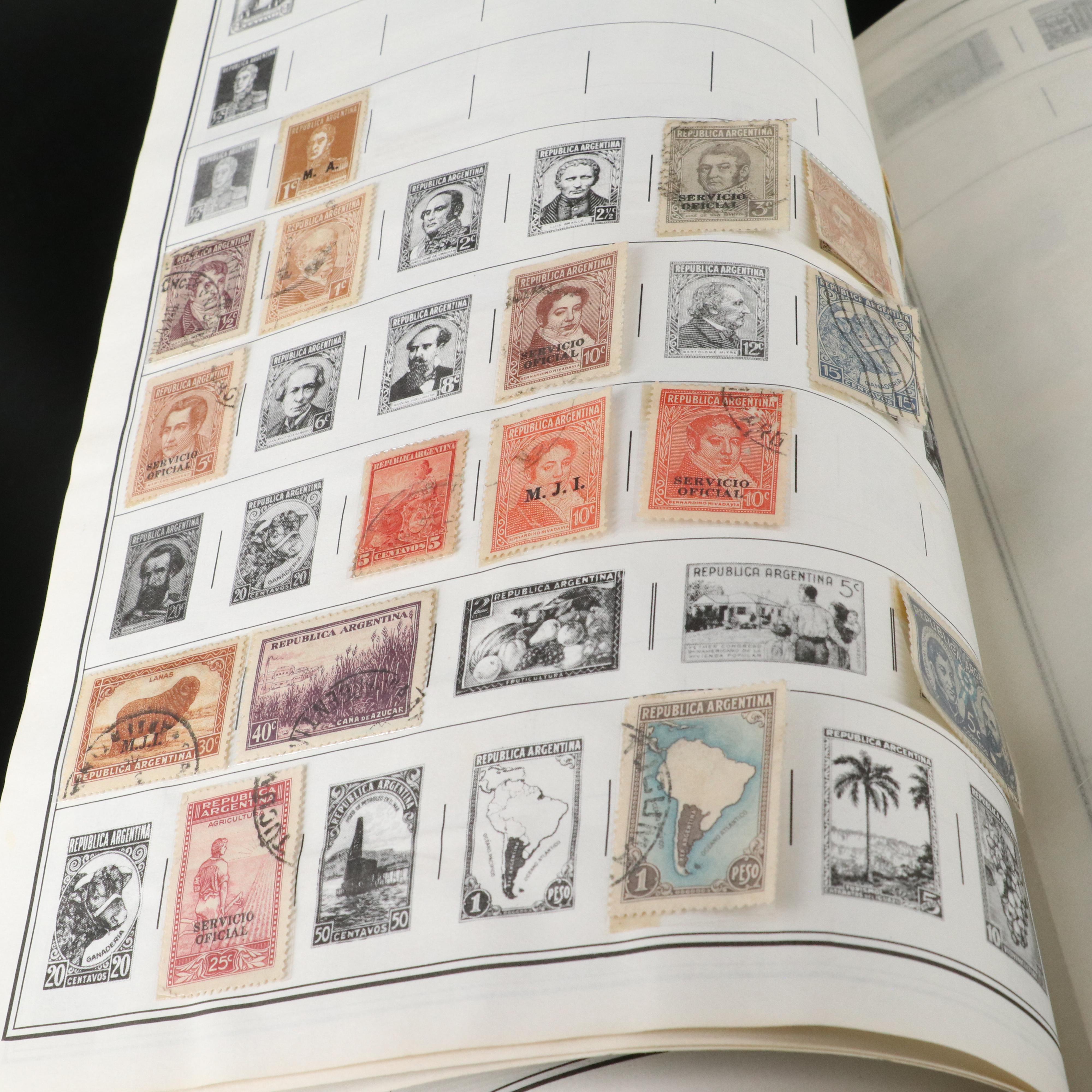Two H.E. Harris & Co. Standard World Stamp Albums