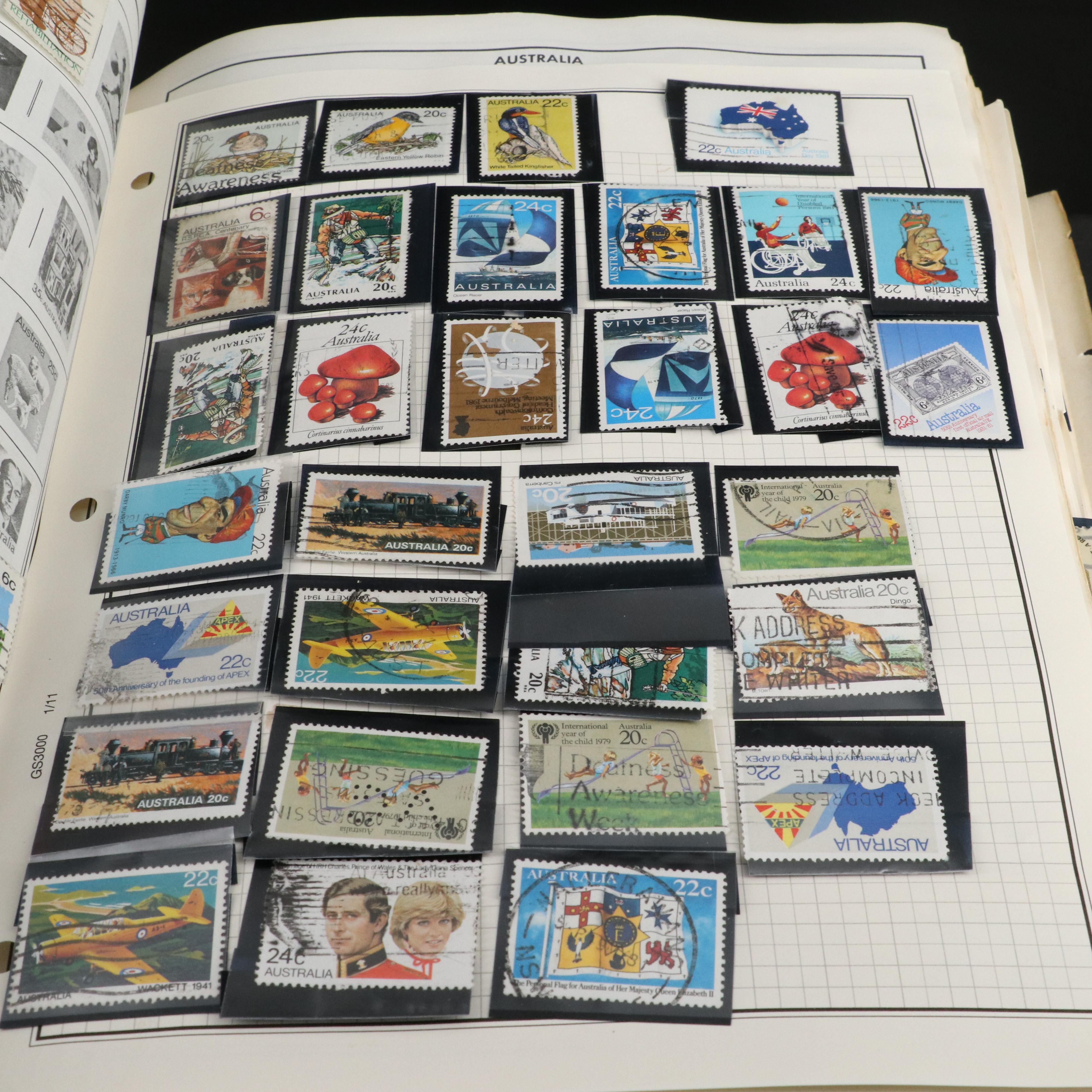 Two H.E. Harris & Co. Standard World Stamp Albums