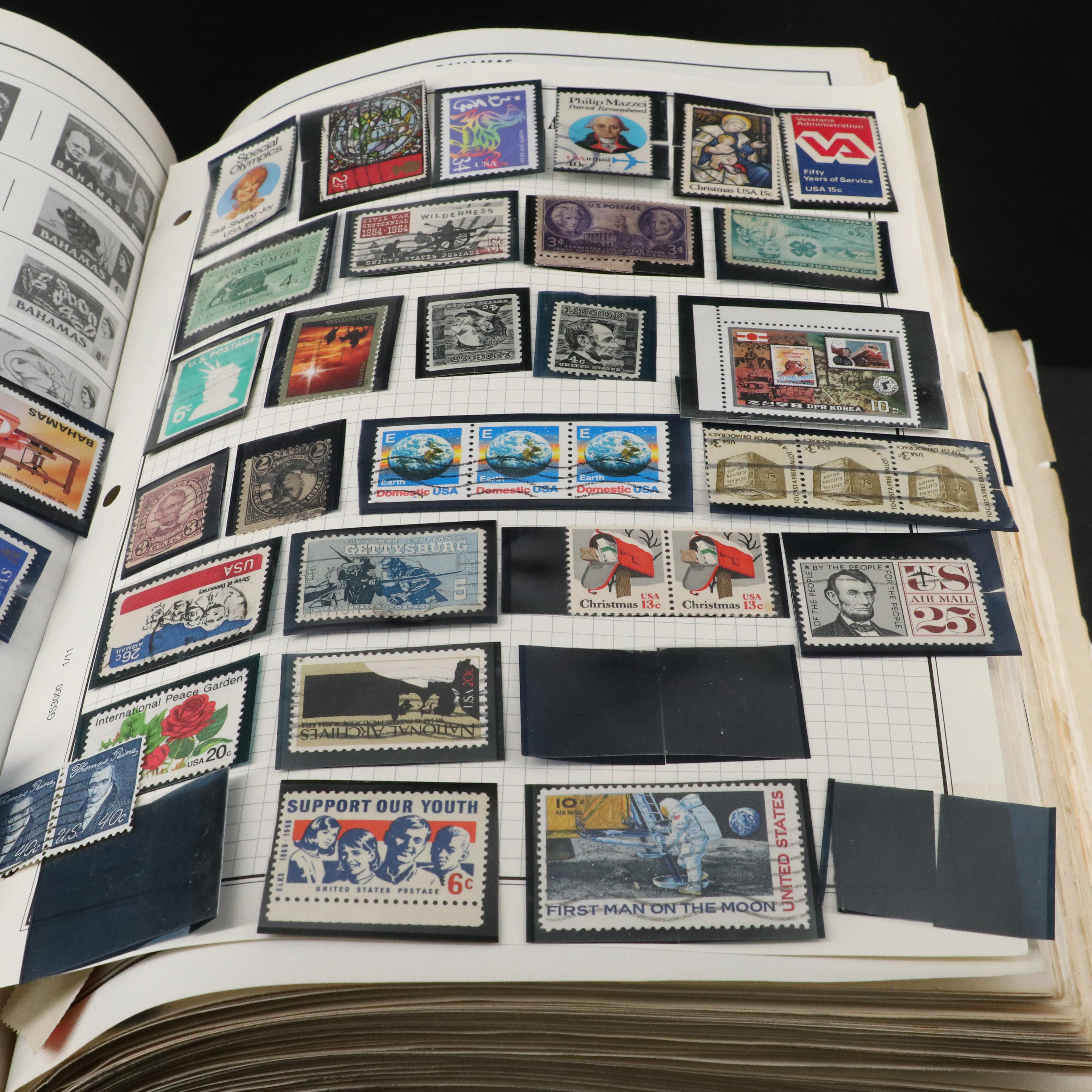 Two H.E. Harris & Co. Standard World Stamp Albums