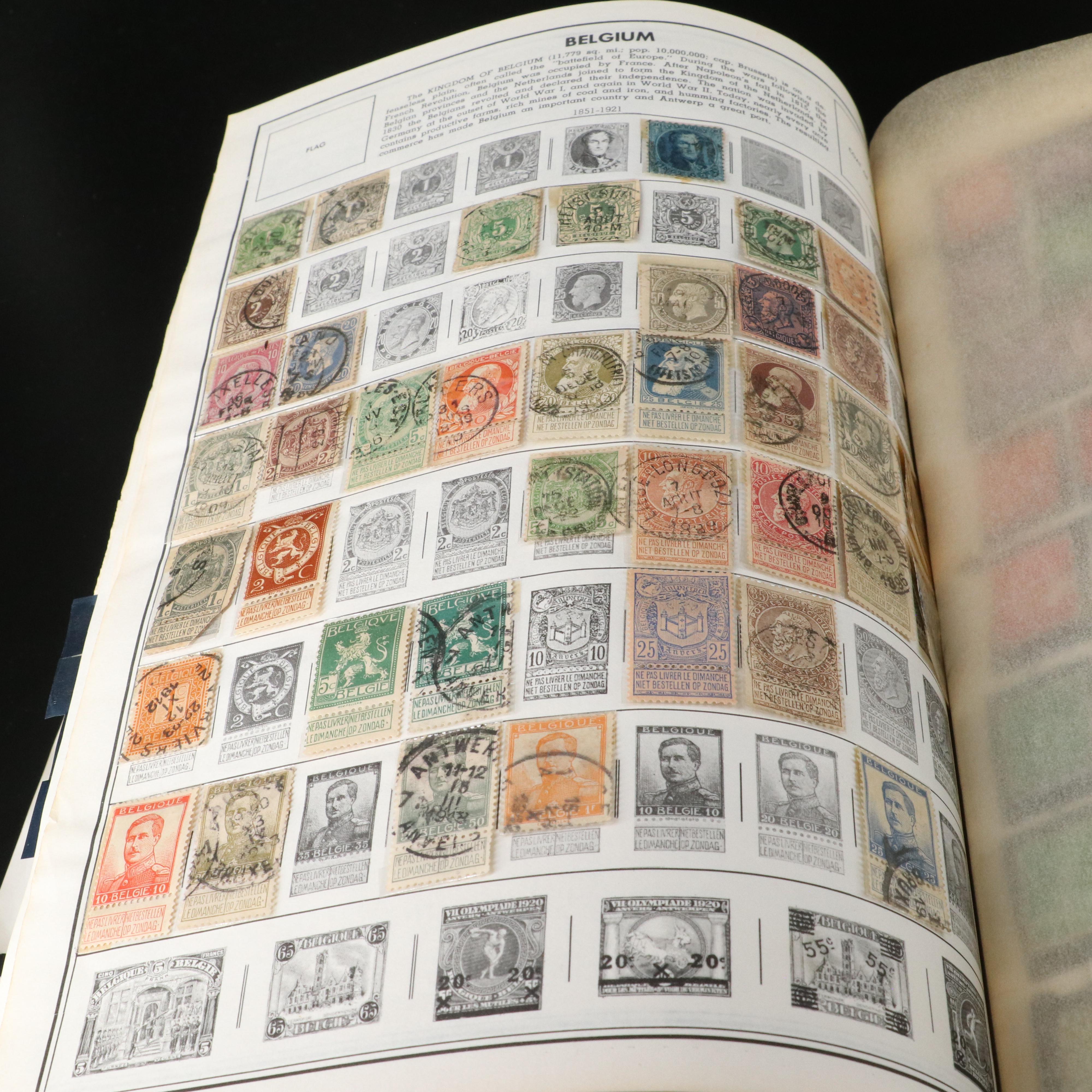 Two H.E. Harris & Co. Standard World Stamp Albums