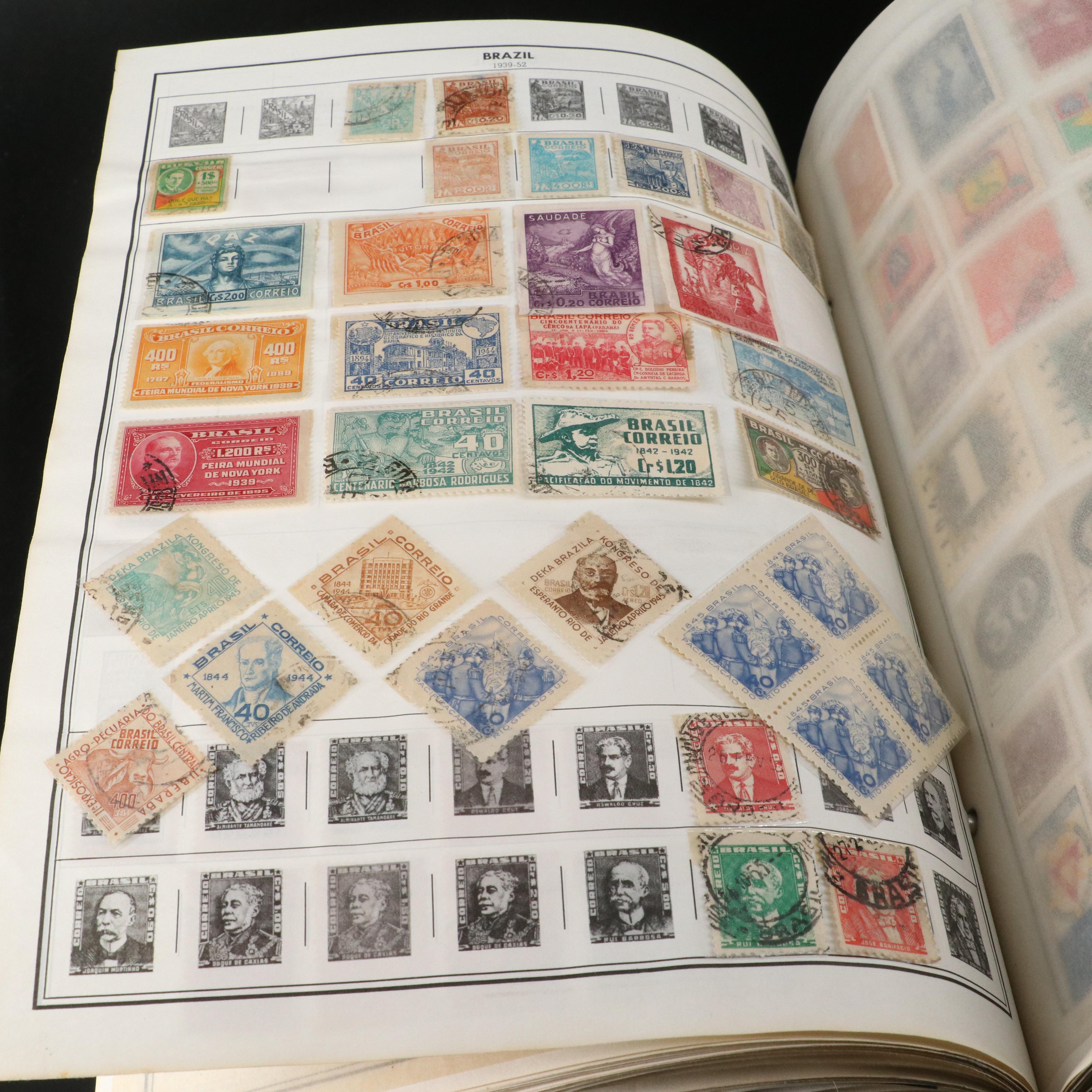 Two H.E. Harris & Co. Standard World Stamp Albums
