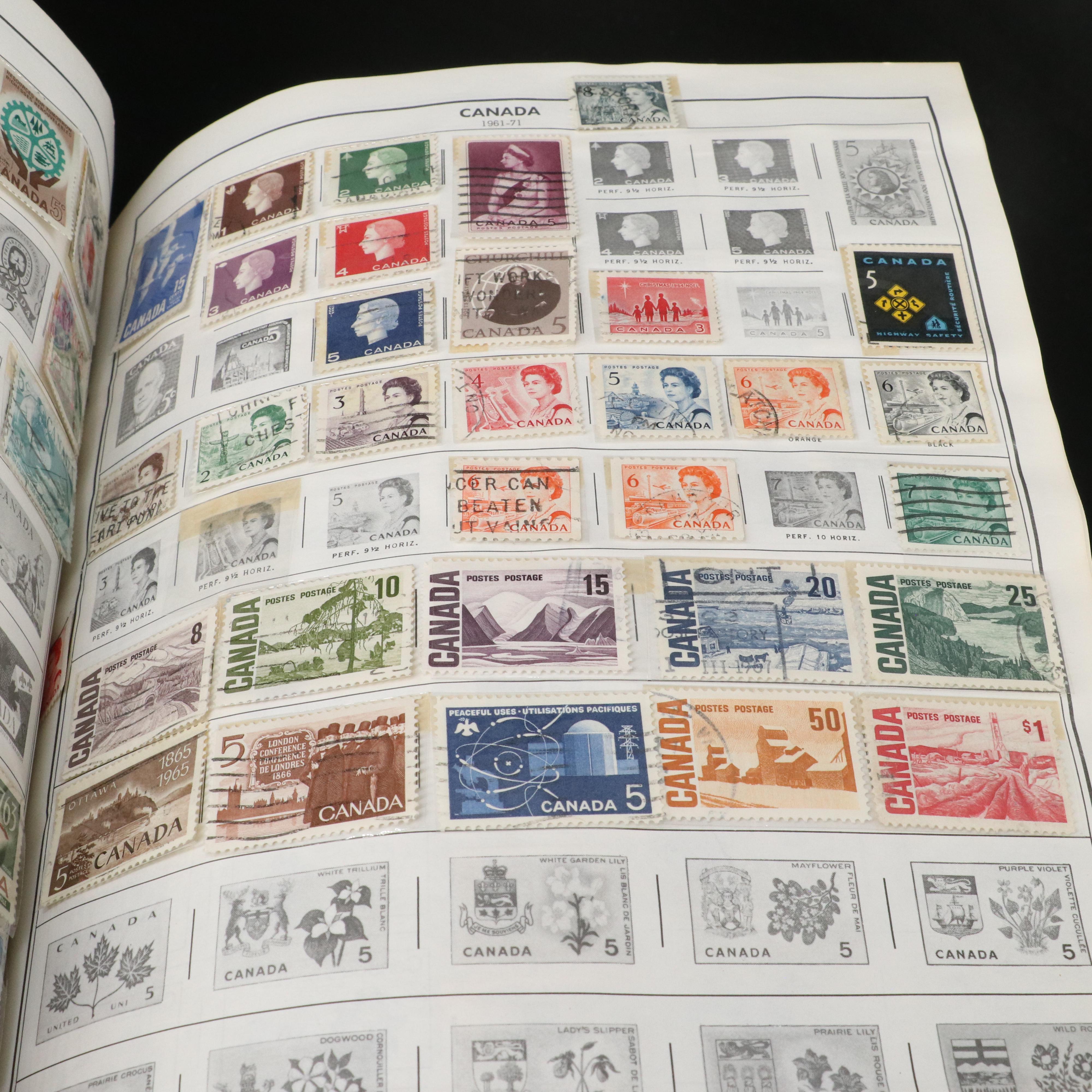 Two H.E. Harris & Co. Standard World Stamp Albums