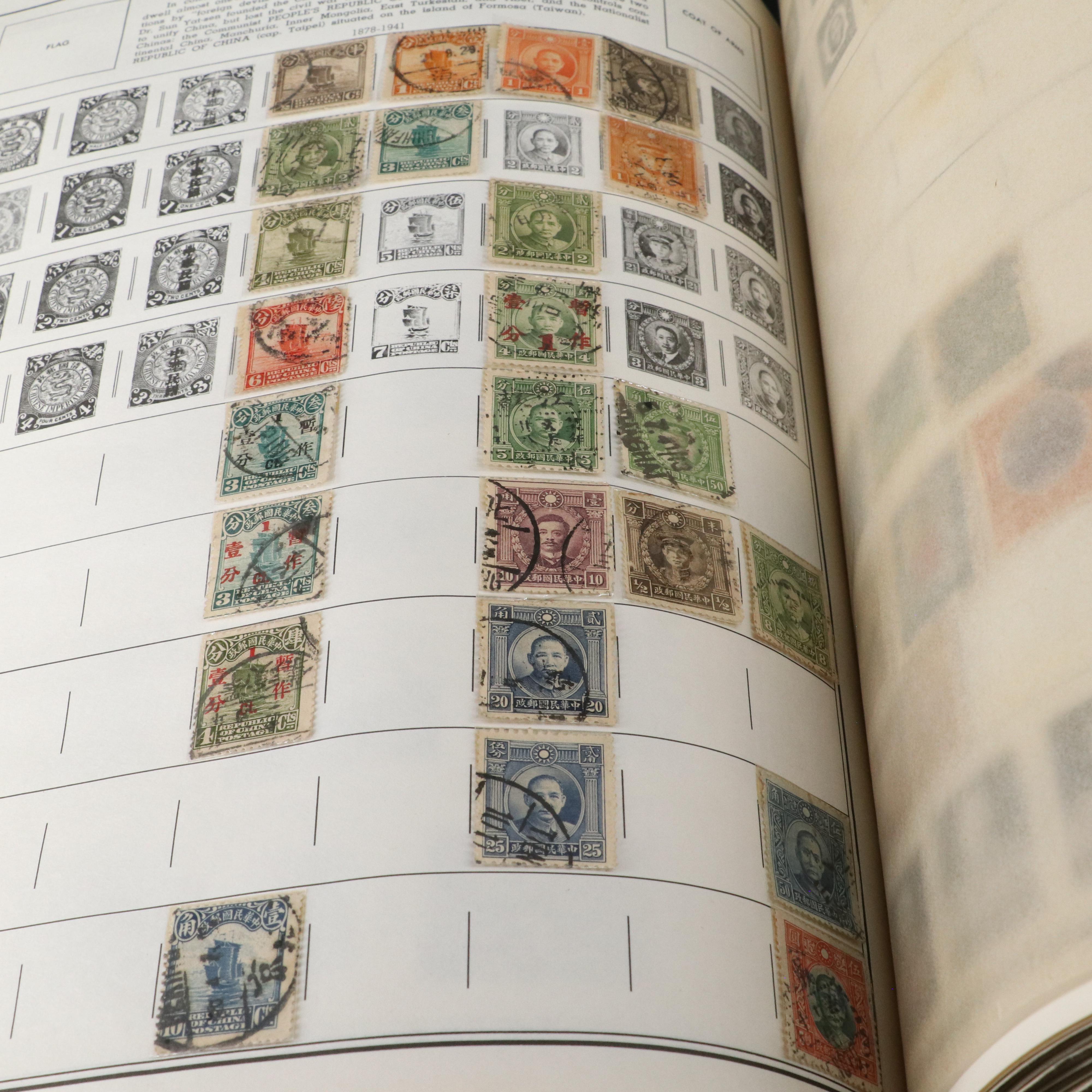 Two H.E. Harris & Co. Standard World Stamp Albums