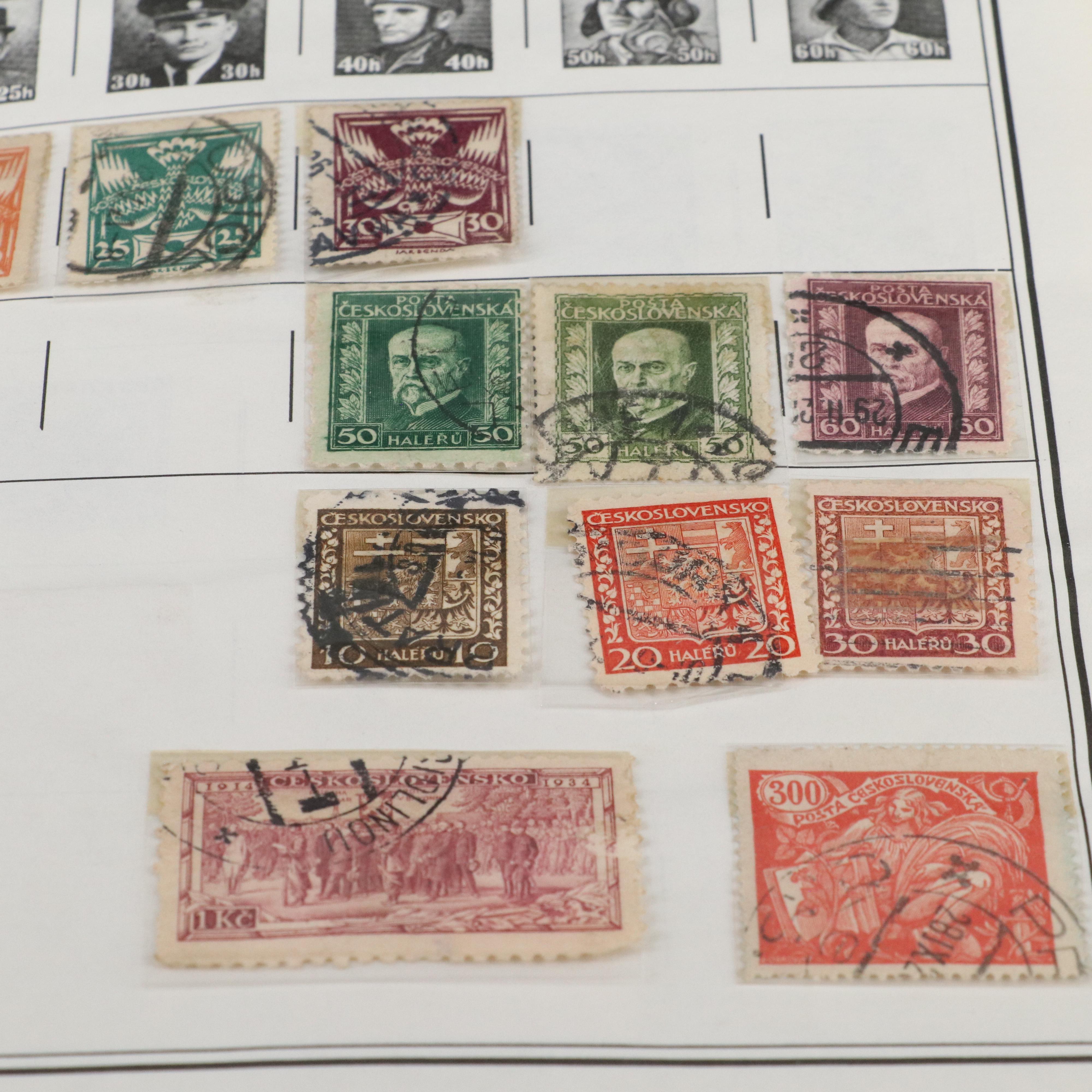 Two H.E. Harris & Co. Standard World Stamp Albums
