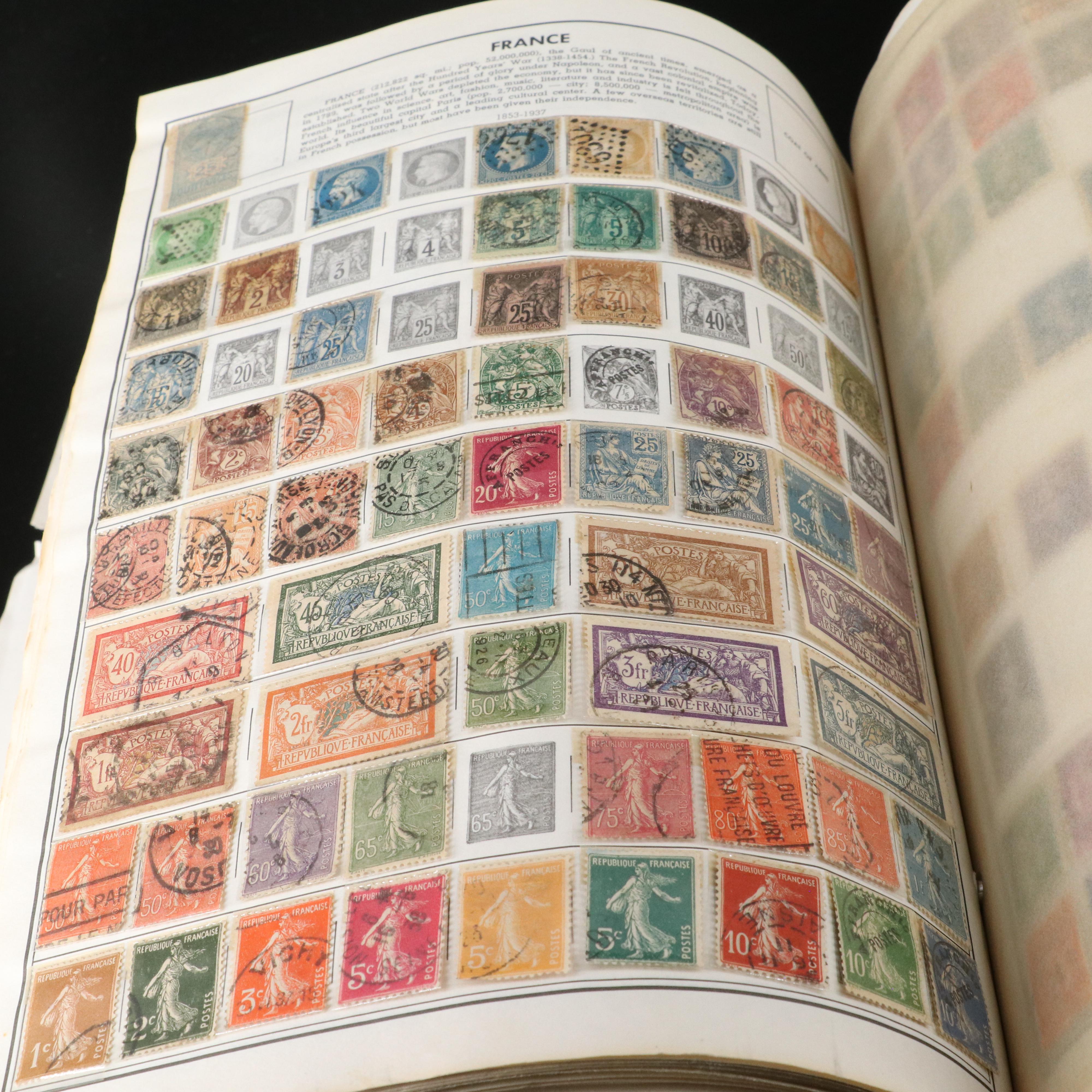 Two H.E. Harris & Co. Standard World Stamp Albums