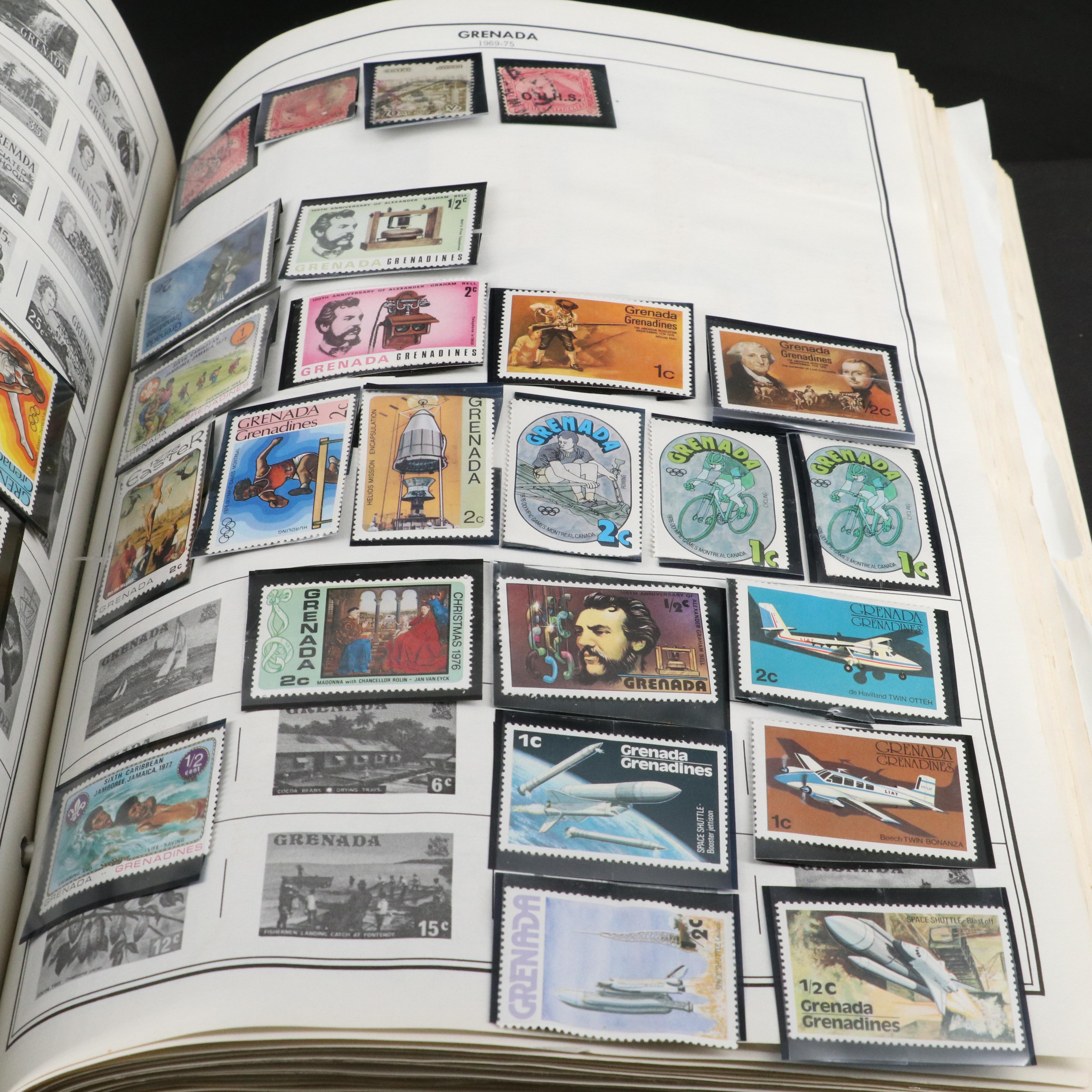 Two H.E. Harris & Co. Standard World Stamp Albums