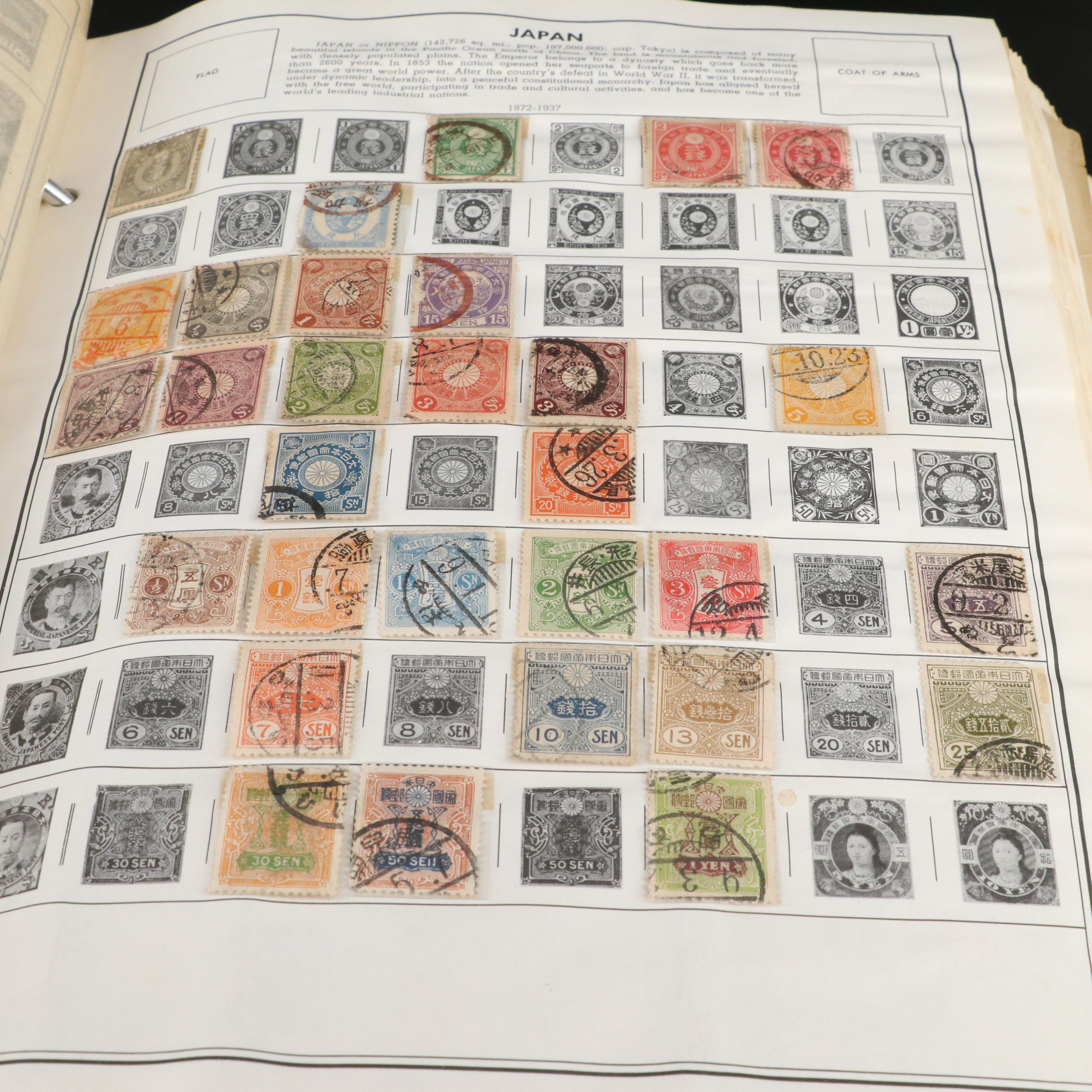Two H.E. Harris & Co. Standard World Stamp Albums