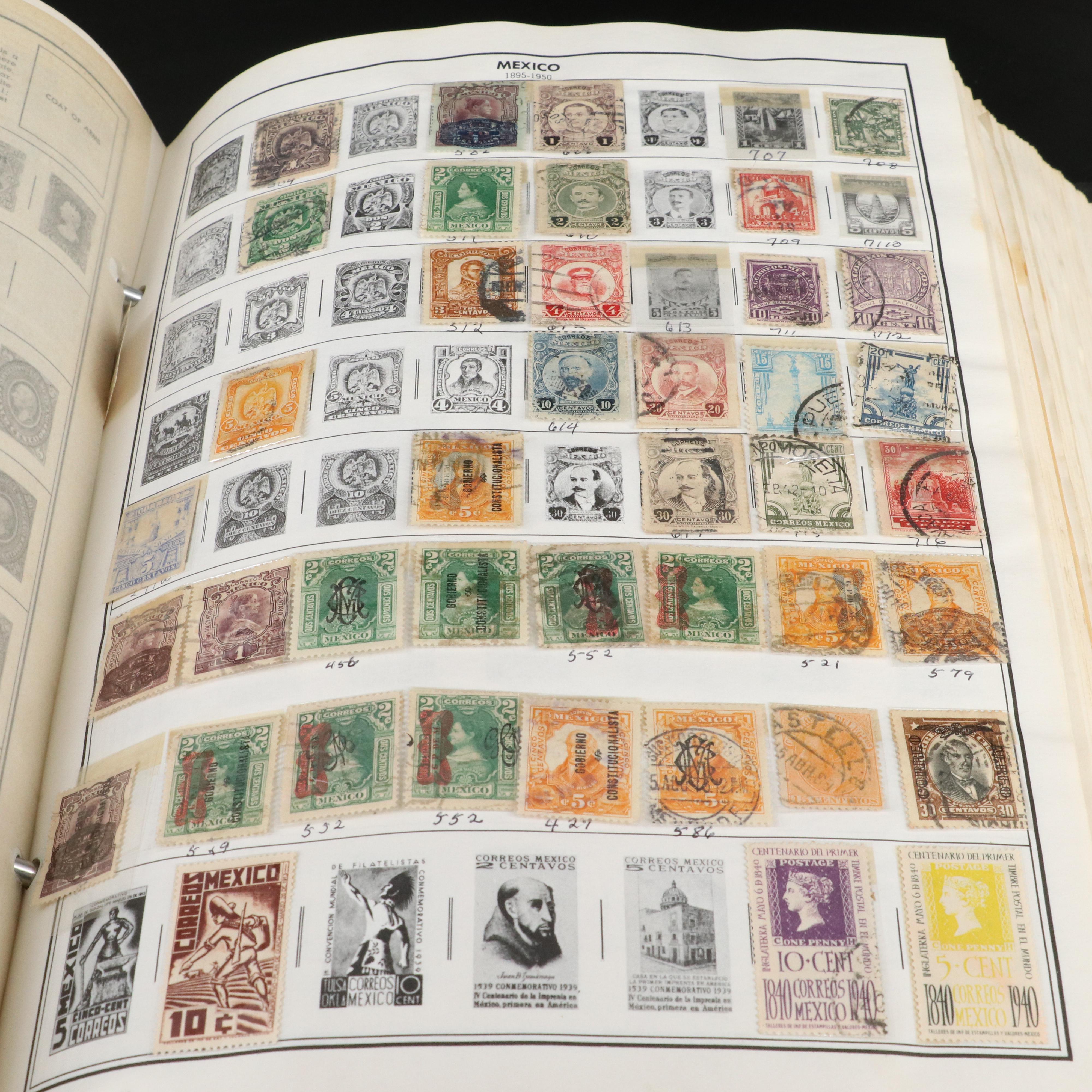 Two H.E. Harris & Co. Standard World Stamp Albums