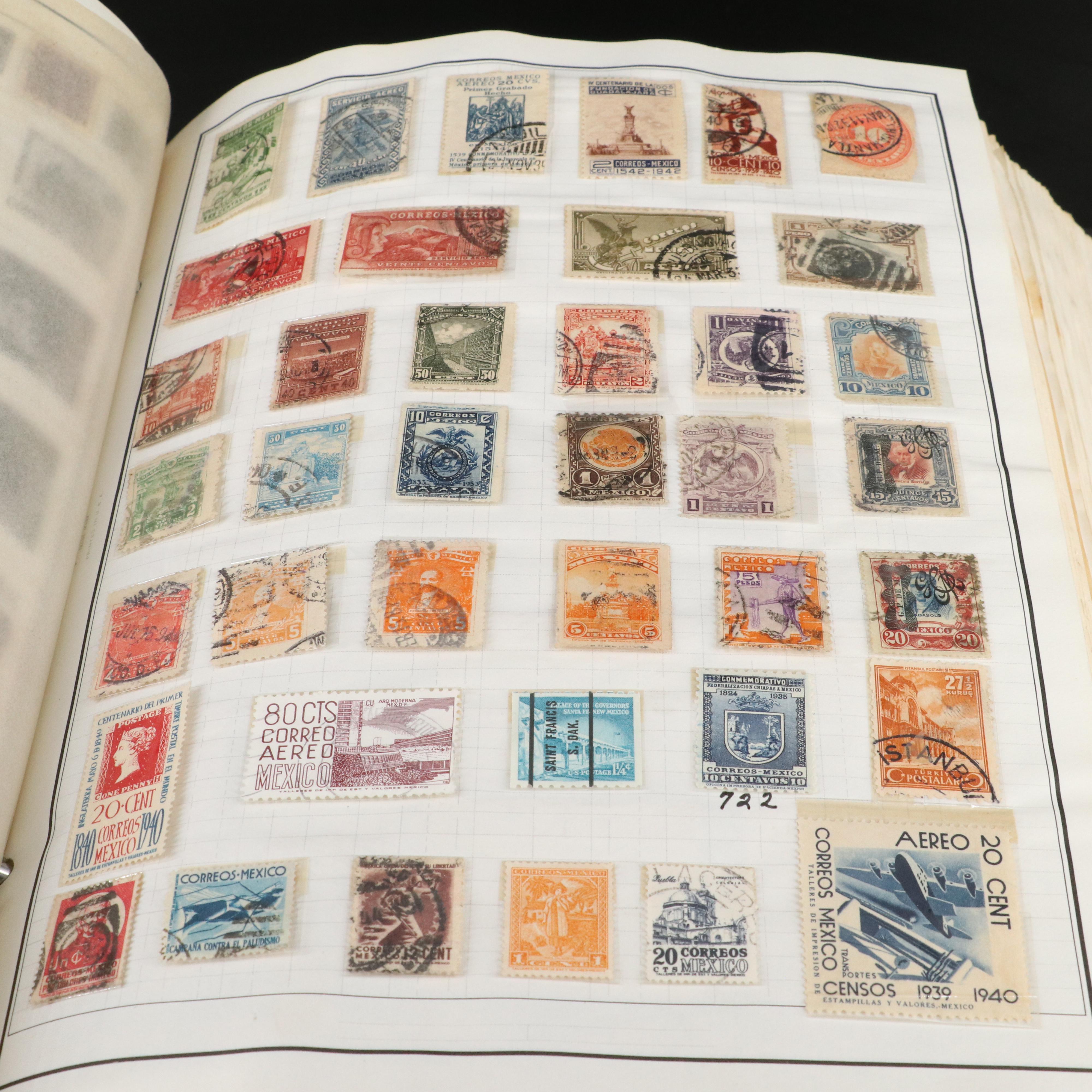 Two H.E. Harris & Co. Standard World Stamp Albums