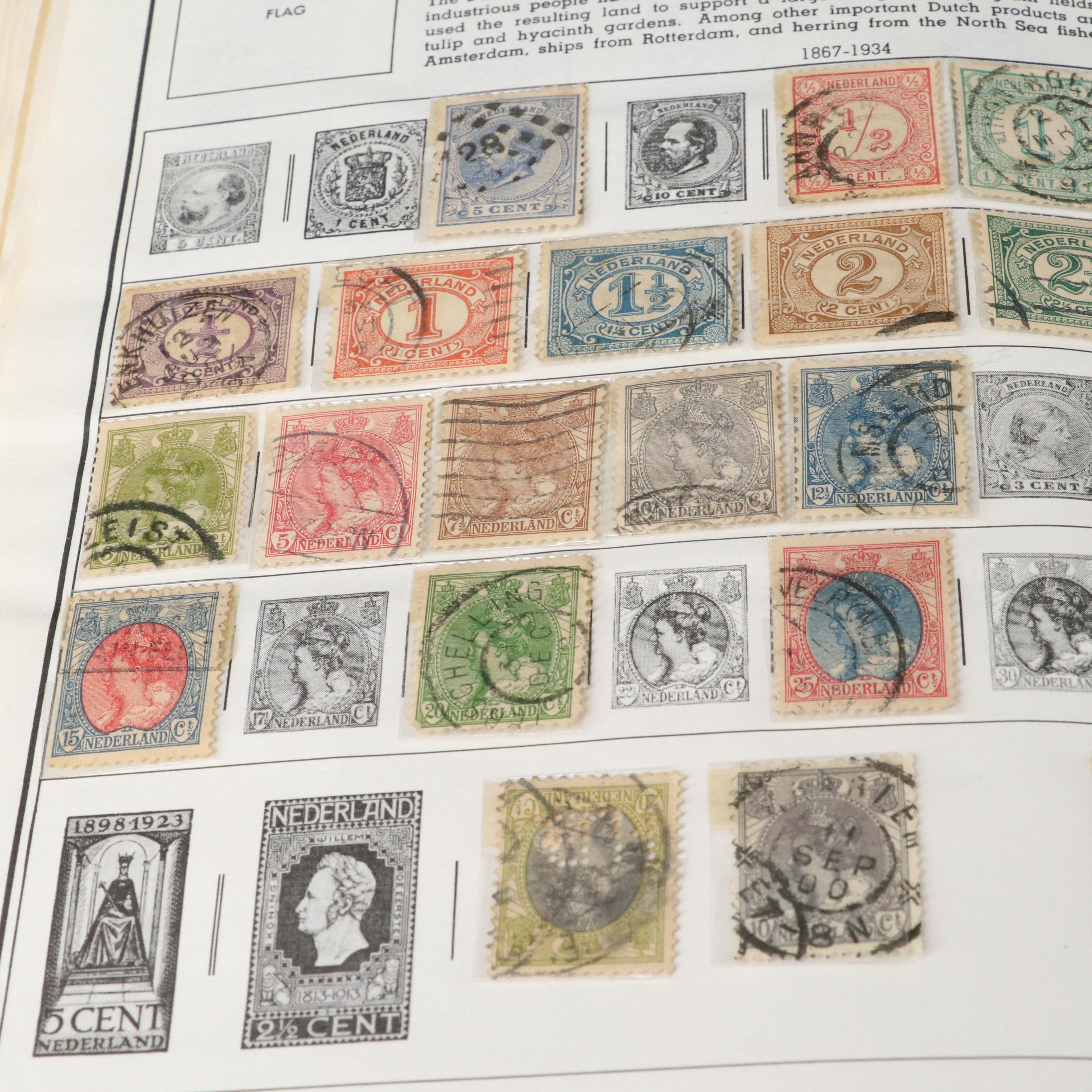 Two H.E. Harris & Co. Standard World Stamp Albums