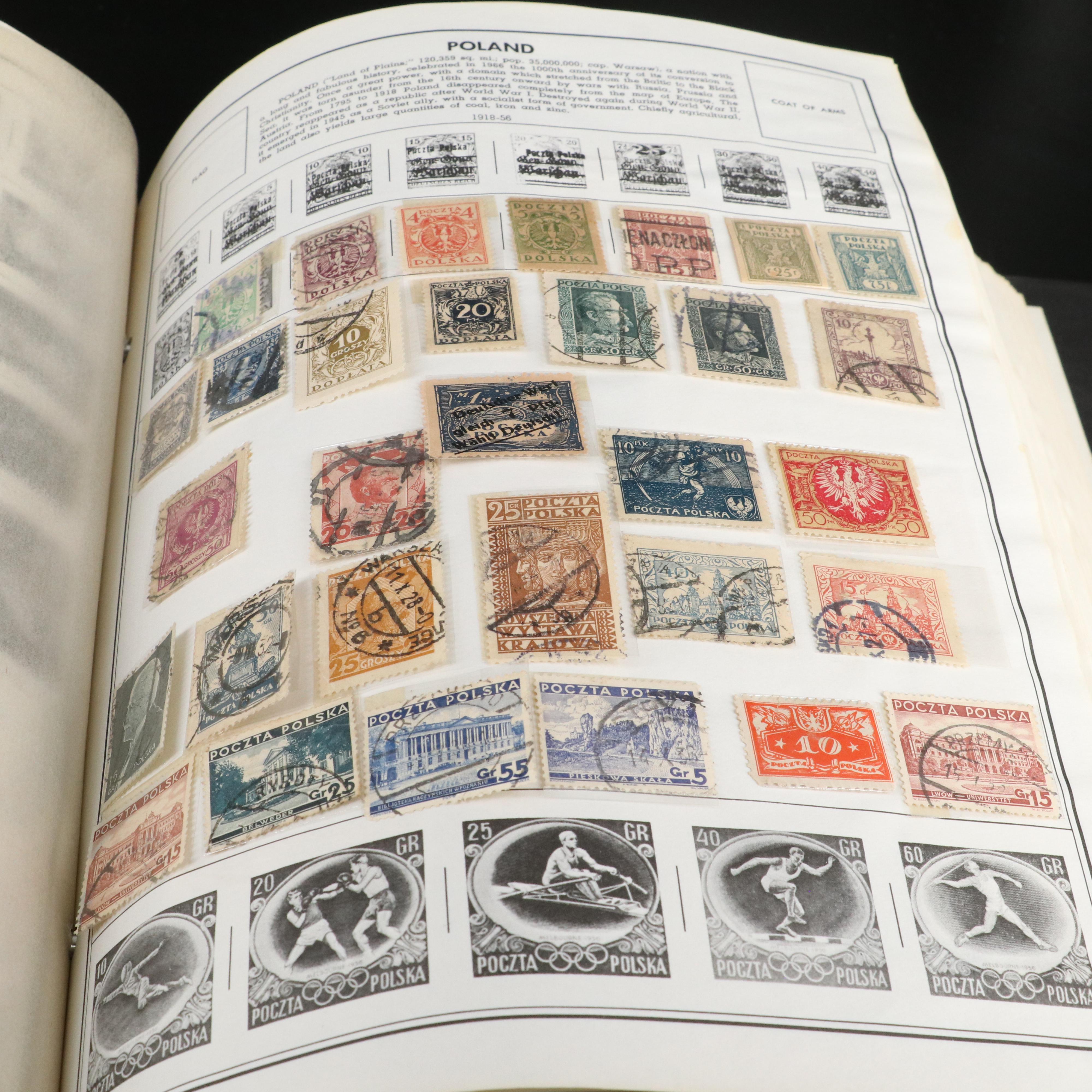 Two H.E. Harris & Co. Standard World Stamp Albums