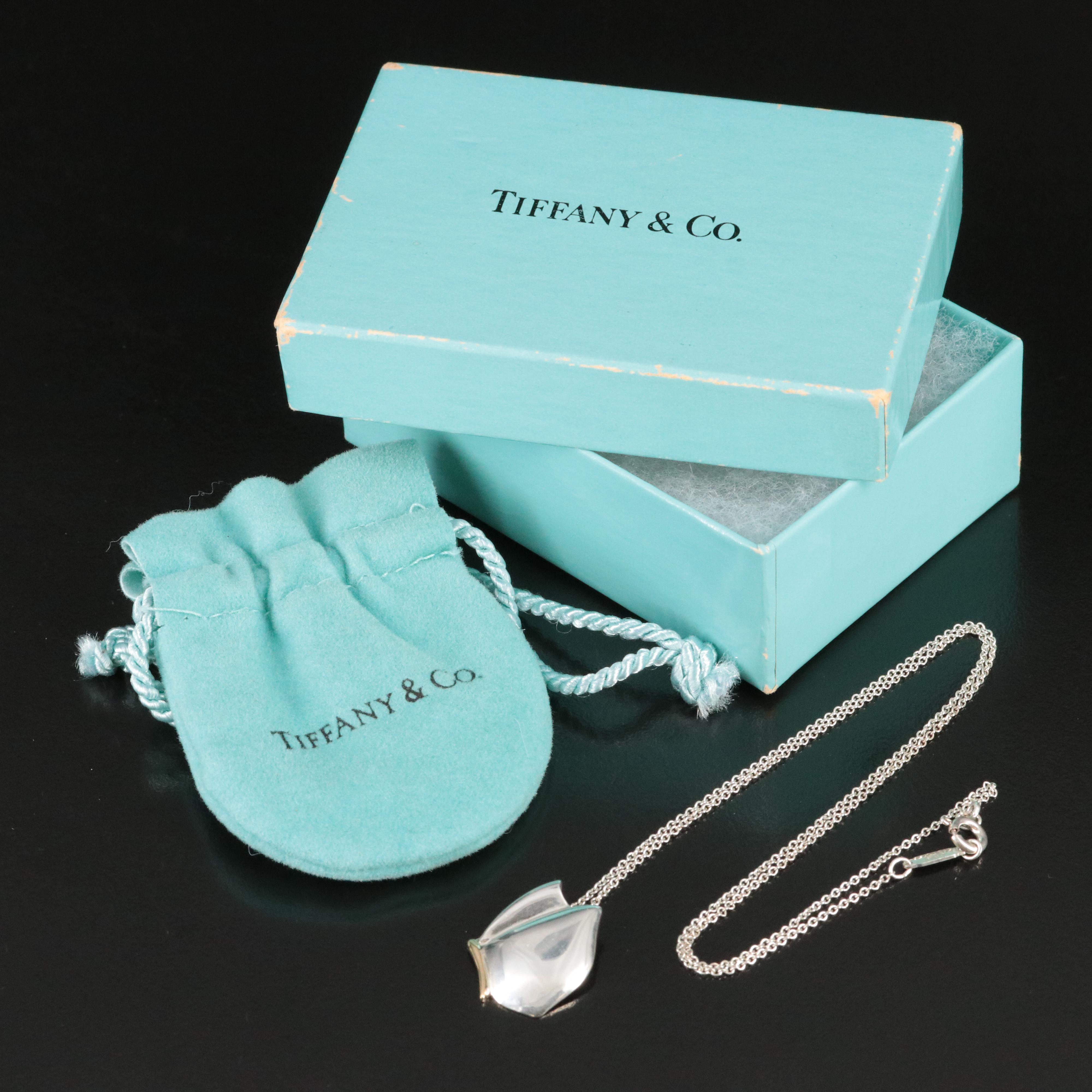 Tiffany & Co. Sterling and 18K Butterfly Necklace