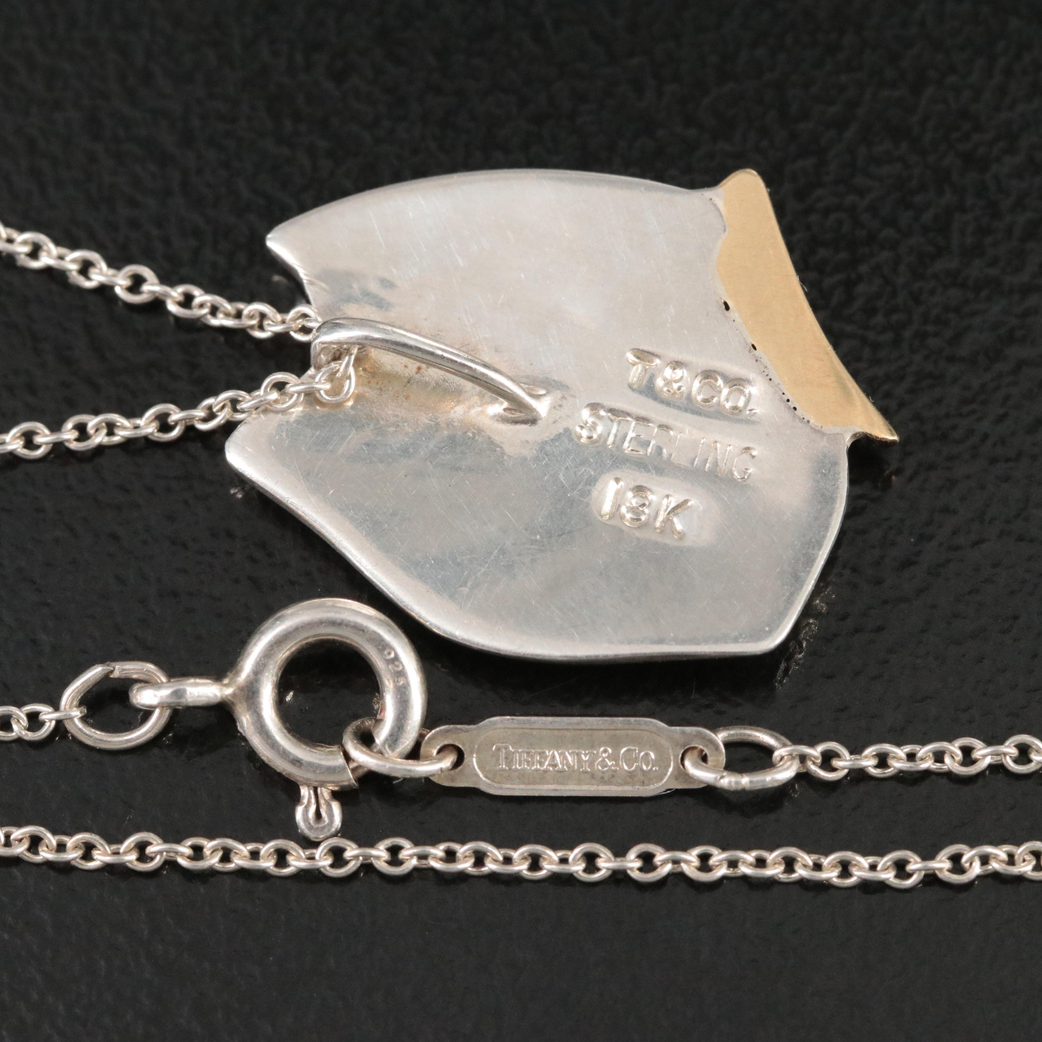 Tiffany & Co. Sterling and 18K Butterfly Necklace