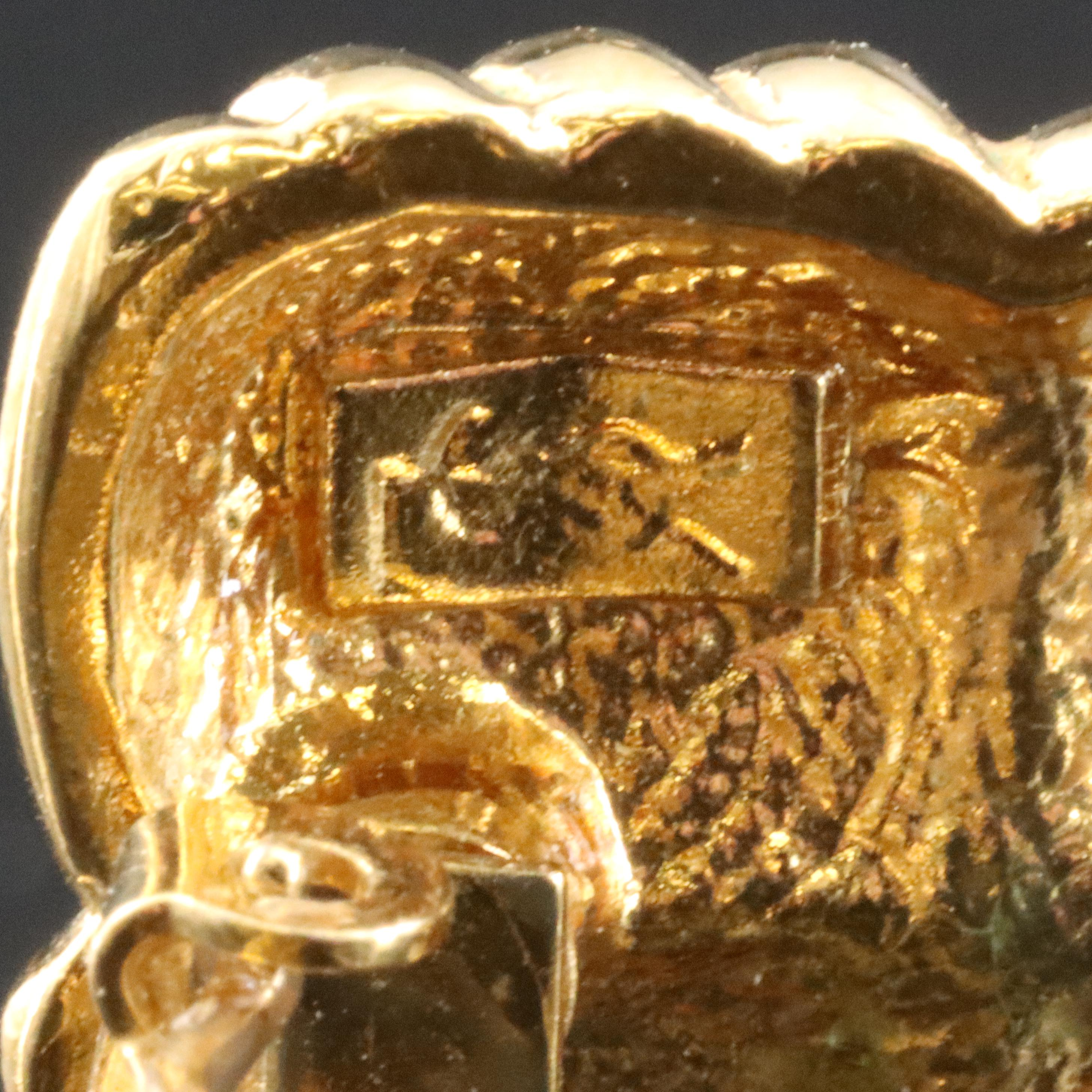 Yves St Laurent Cushion Shape Crystal Clip Earrings