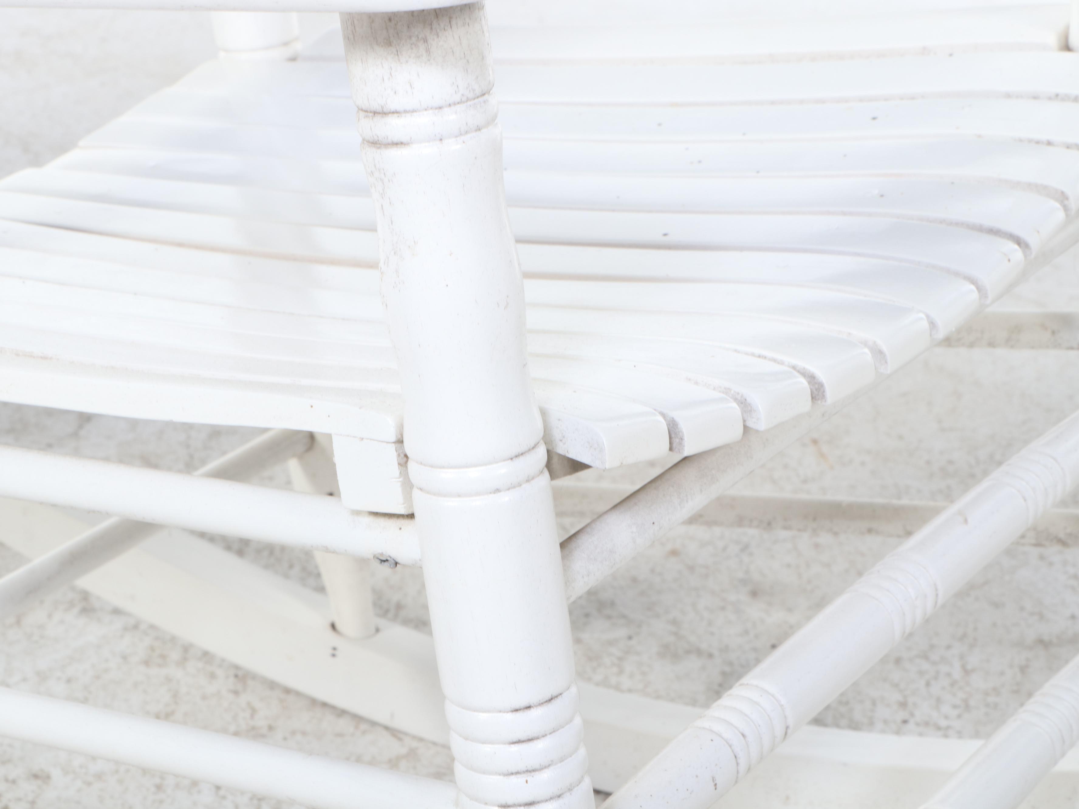 Pair of Cracker Barrel White-Painted Rockers