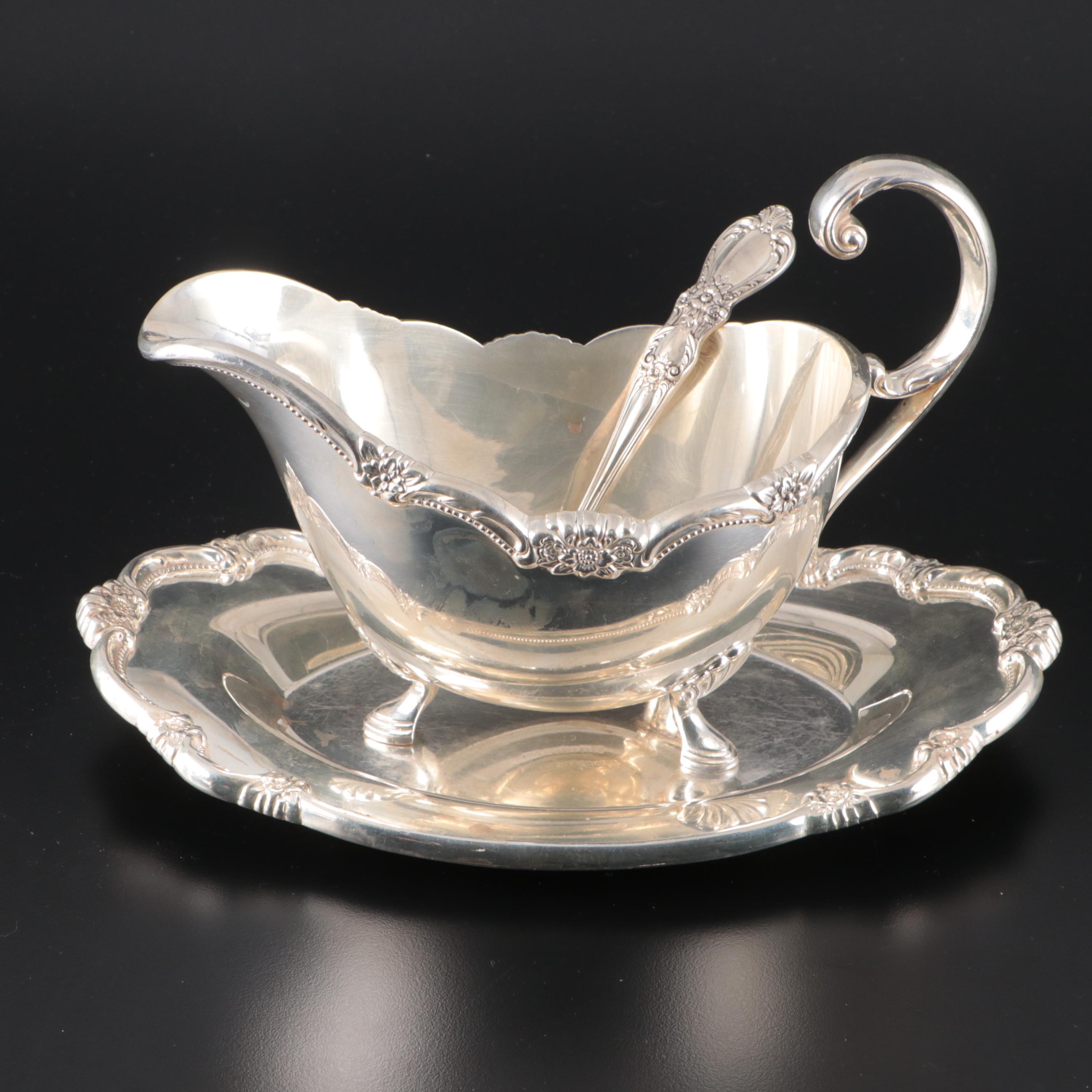 1847 Rogers Bros. "Remembrance" Silver Plate Gravy Boat and More