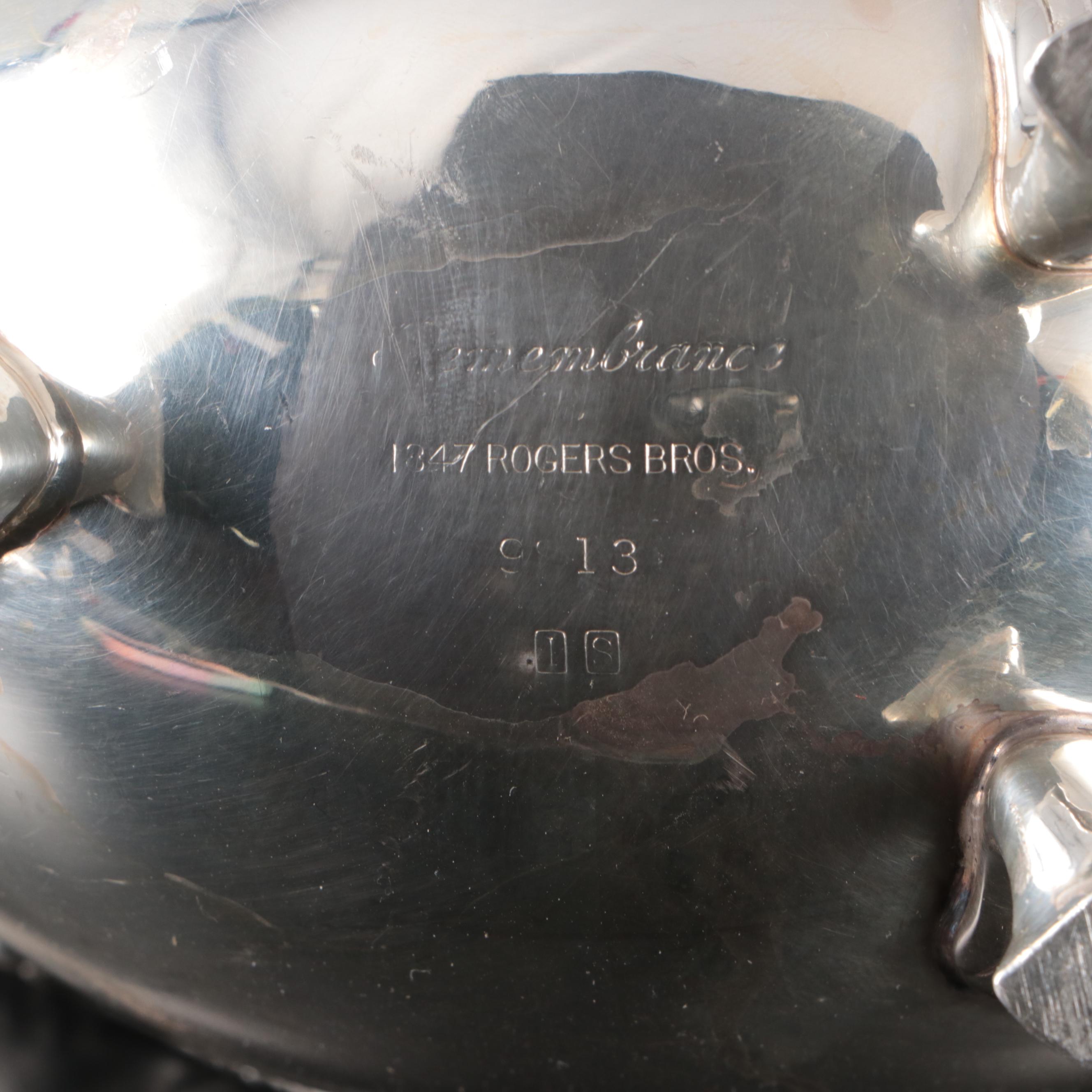 1847 Rogers Bros. "Remembrance" Silver Plate Gravy Boat and More