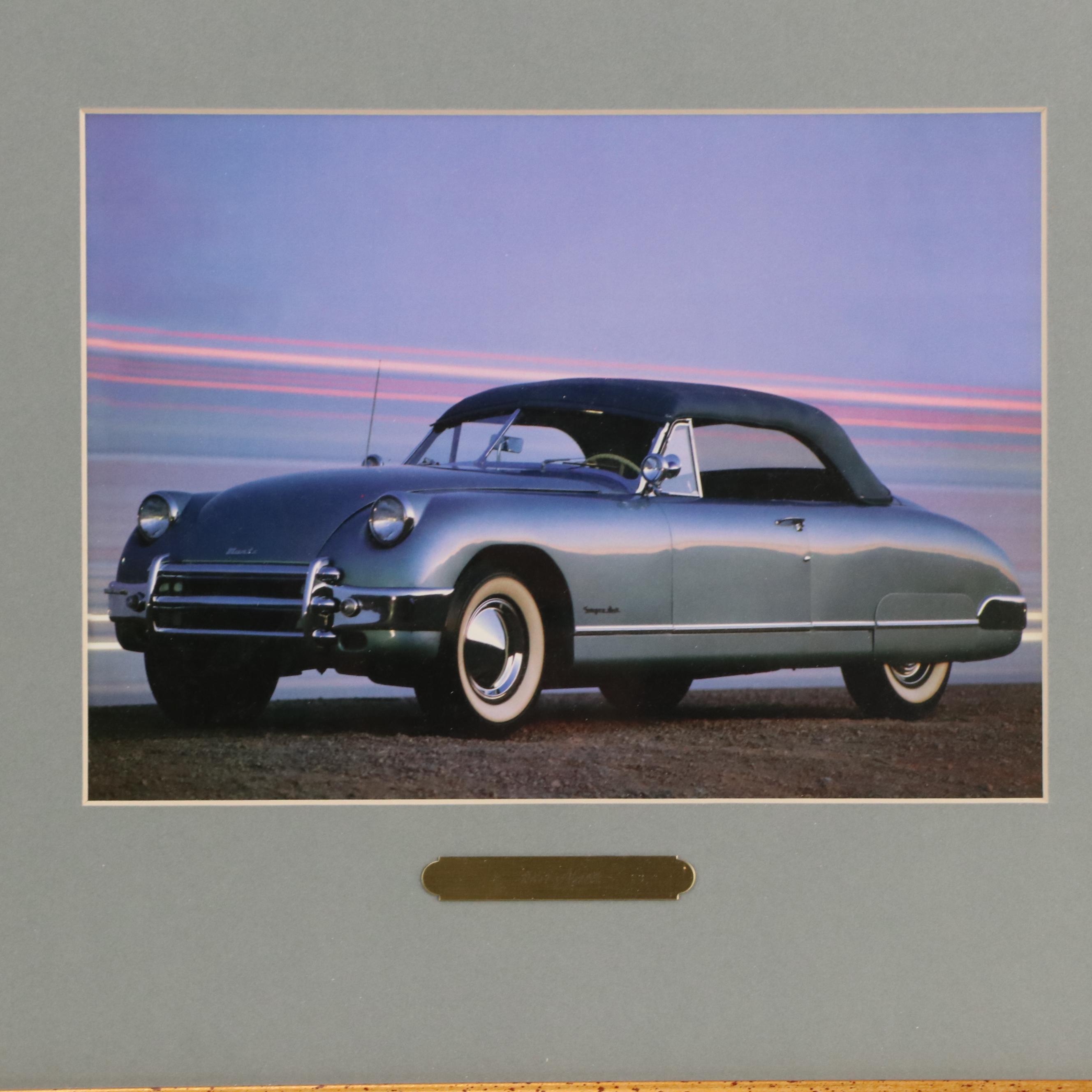 Four Offset Lithograph Automotive Prints Including "1951 Muntz Jet"